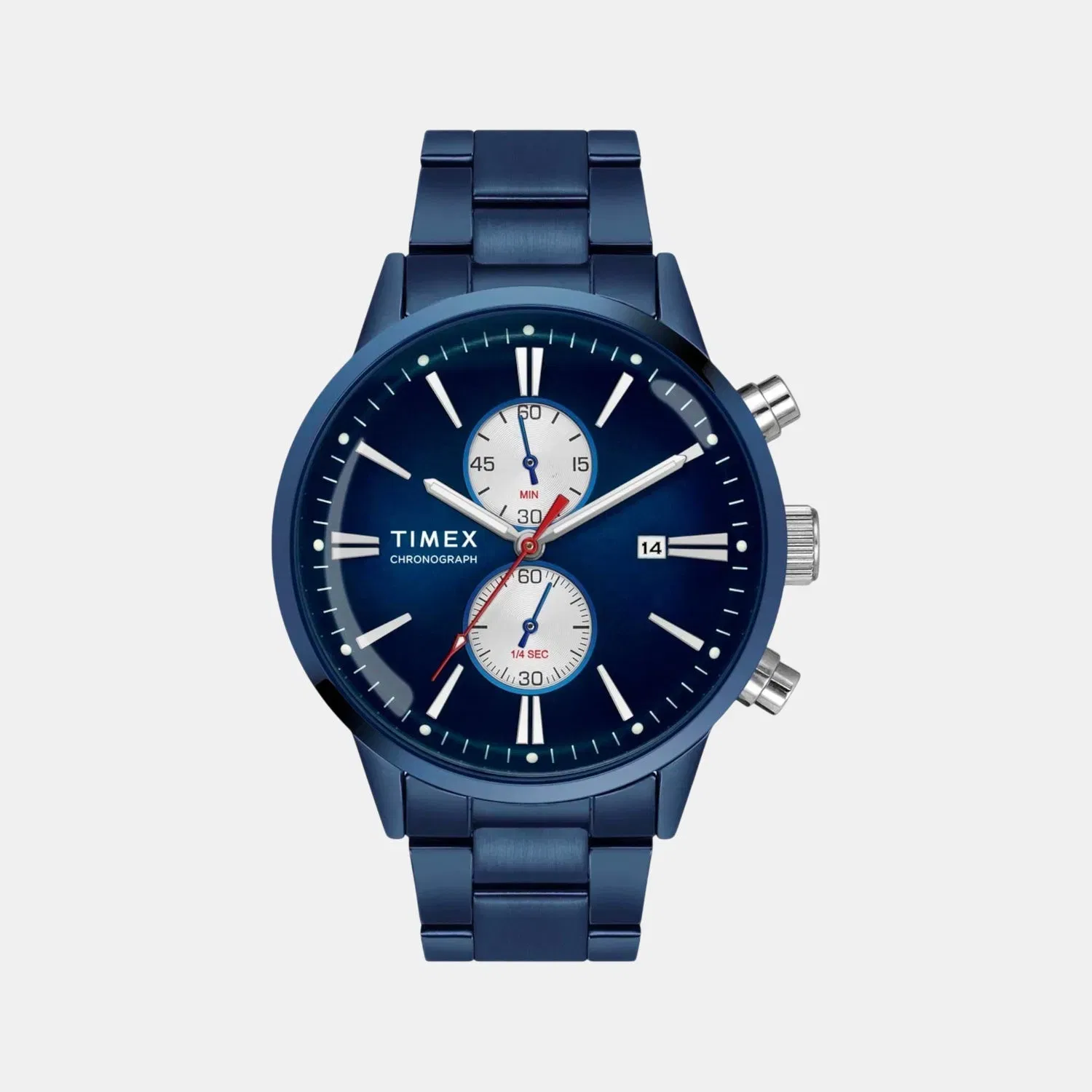 Timex Trendline Men Quartz Dial Chronograph Stainless Steel Watch Tweg19934