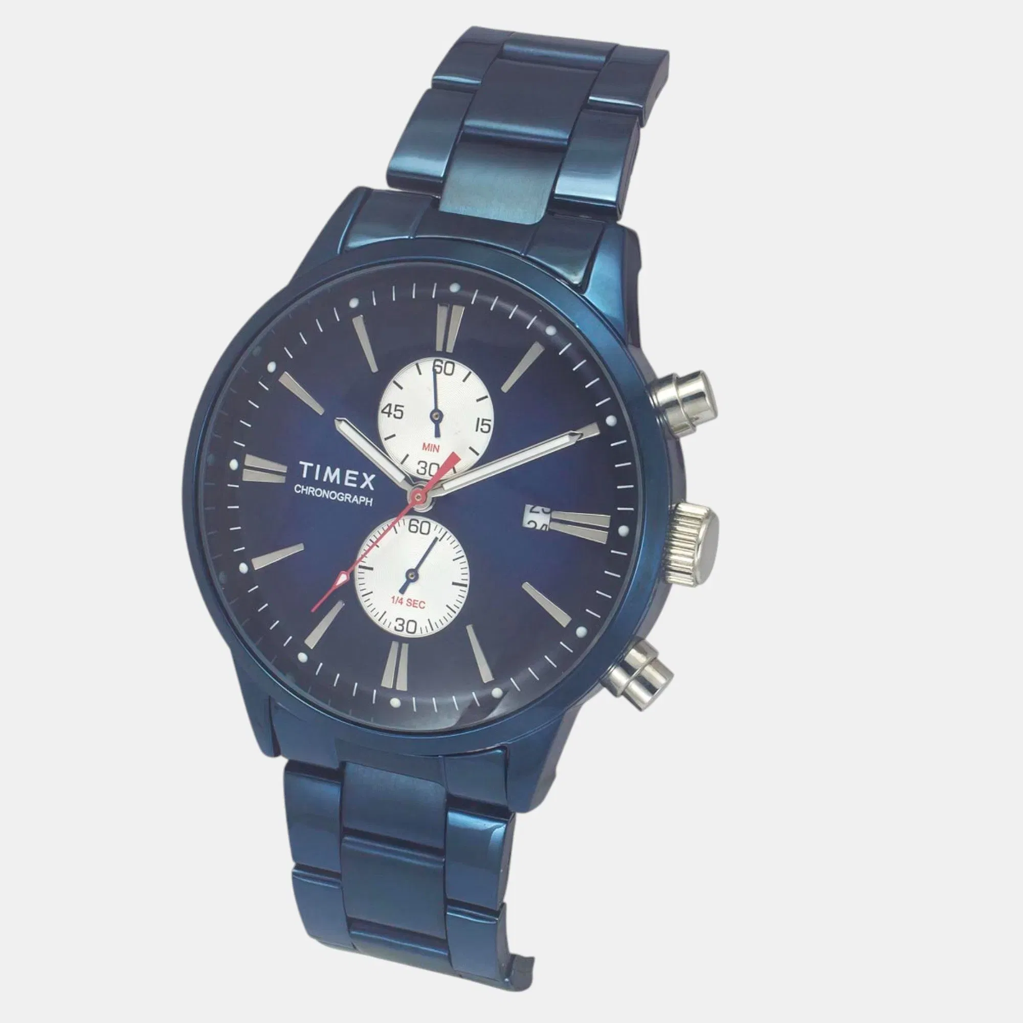 Timex Trendline Men Quartz Dial Chronograph Stainless Steel Watch Tweg19934