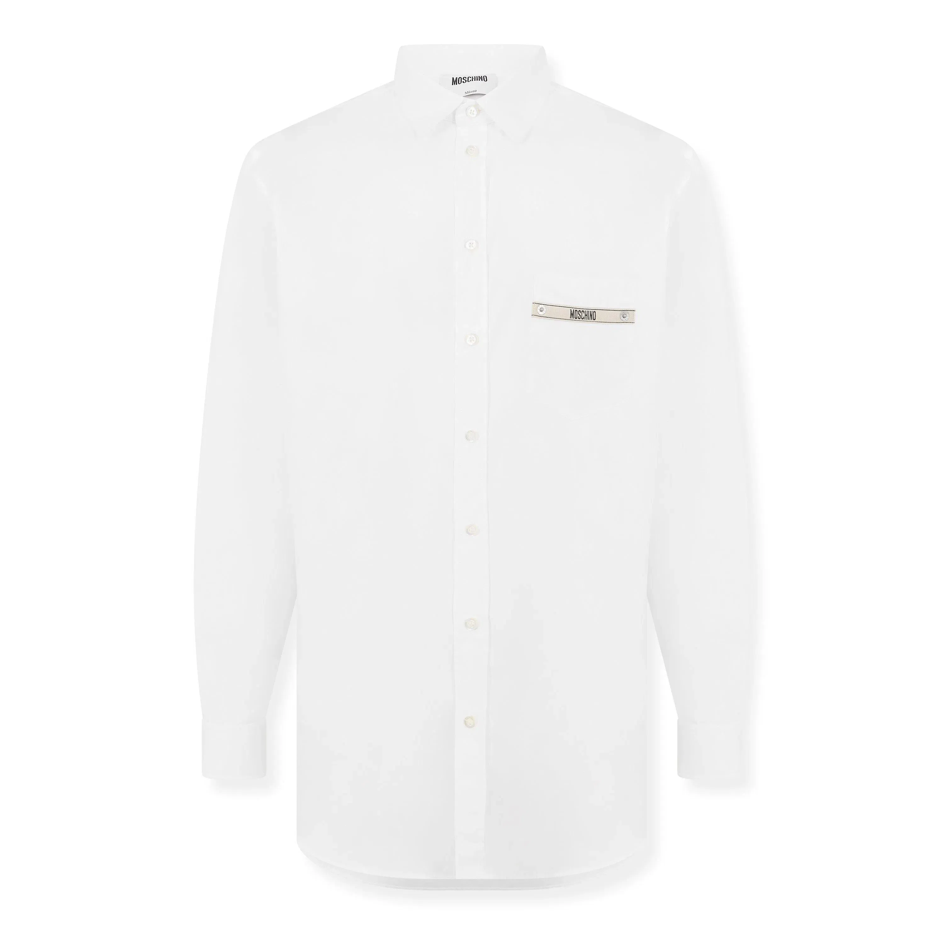 Tape Long Sleeve Plain Shirt