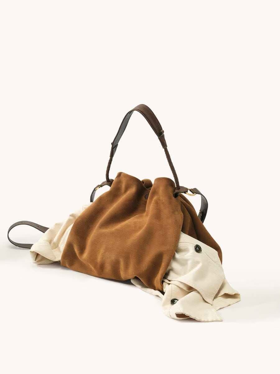 Songmont Medium Gather Bag Set Ochre Suede