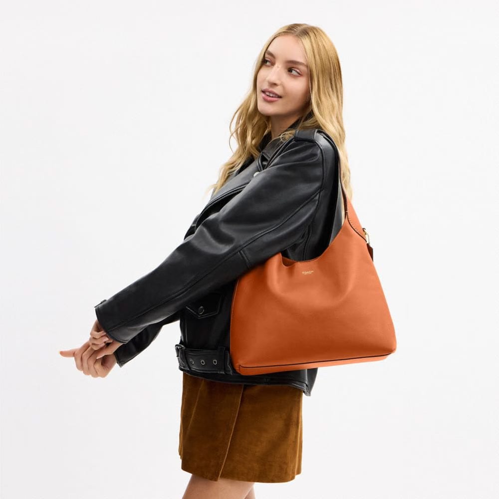 Coach Brooklyn Shoulder Bag 34 Brass Toffee