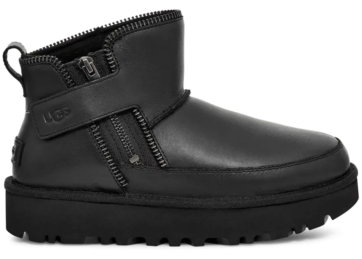 Ugg Classic Mini Moto Boot Black Womens