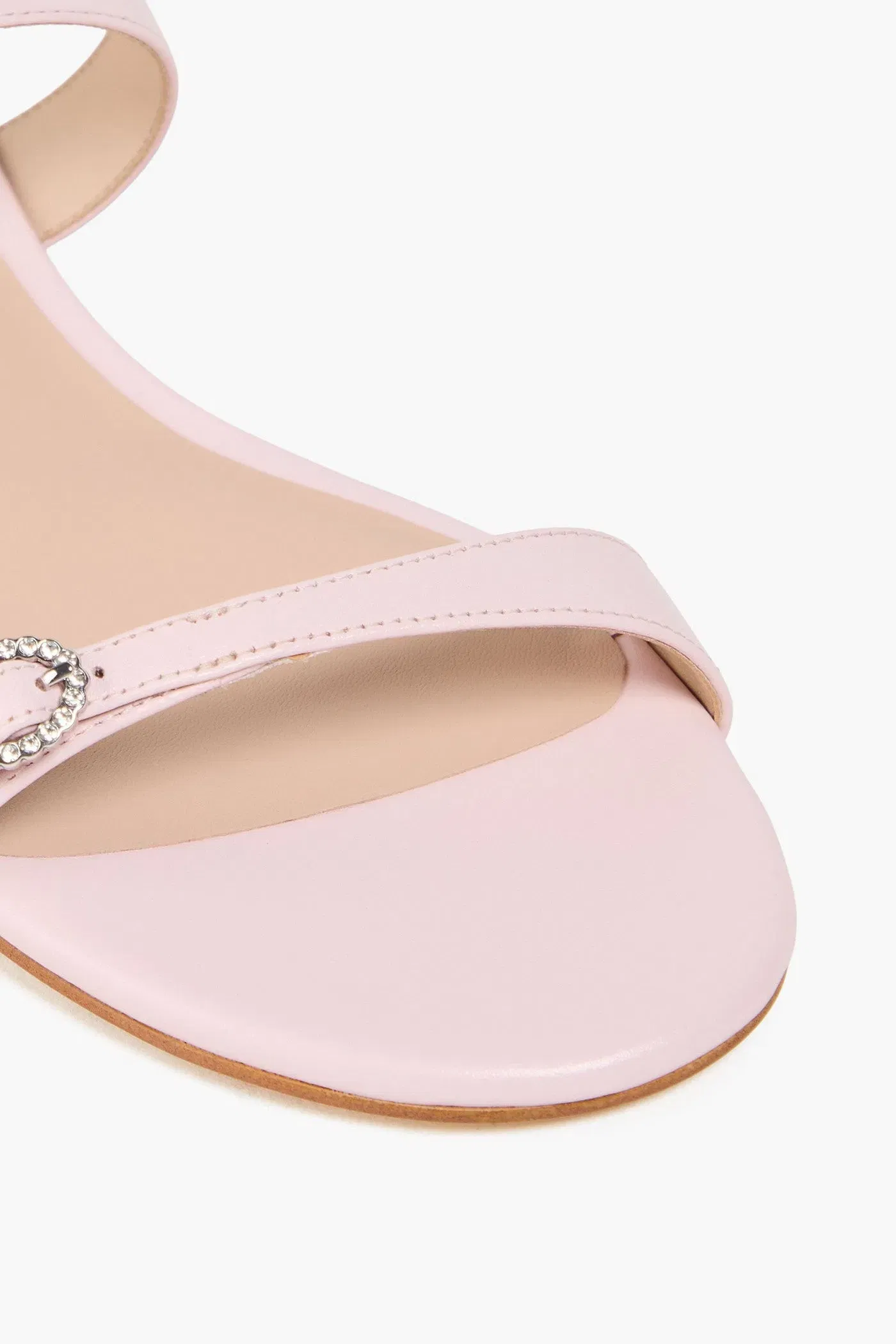 Stuart Weitzman Ginger Leather Mules Baby Pink Women's