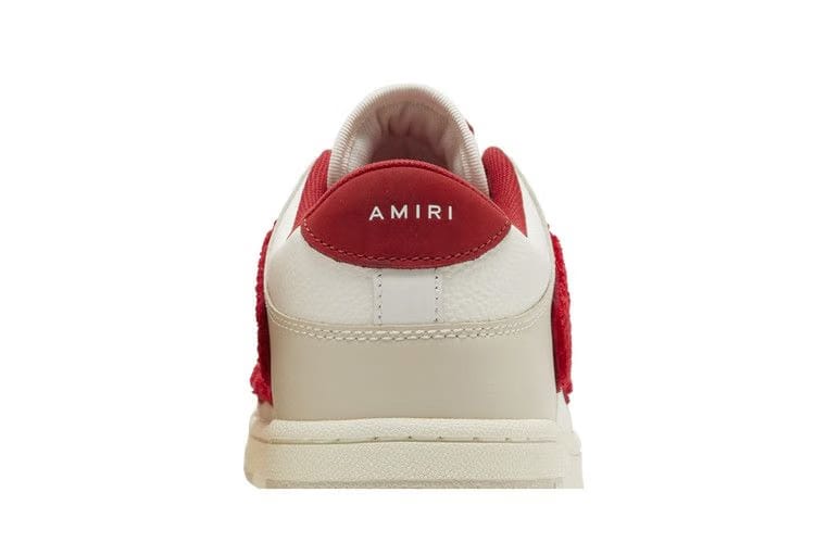 Amiri Skel Top Low White Red Chenille