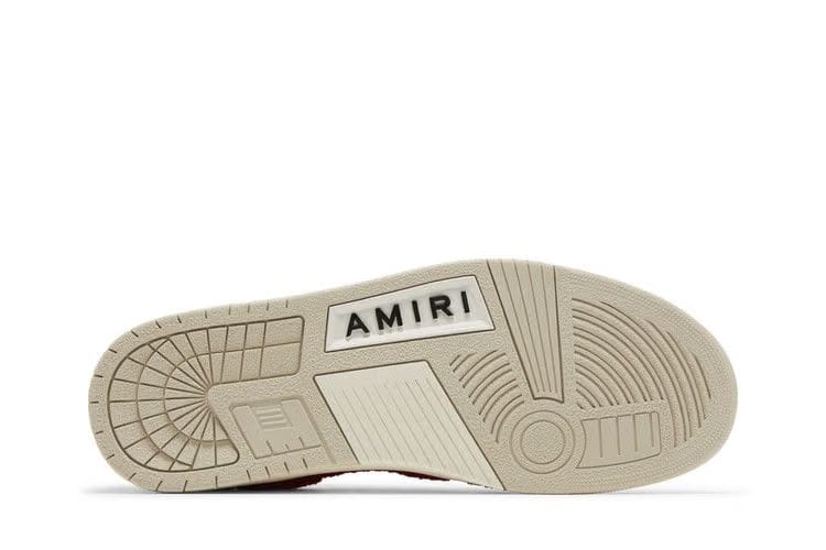 Amiri Skel Top Low White Red Chenille
