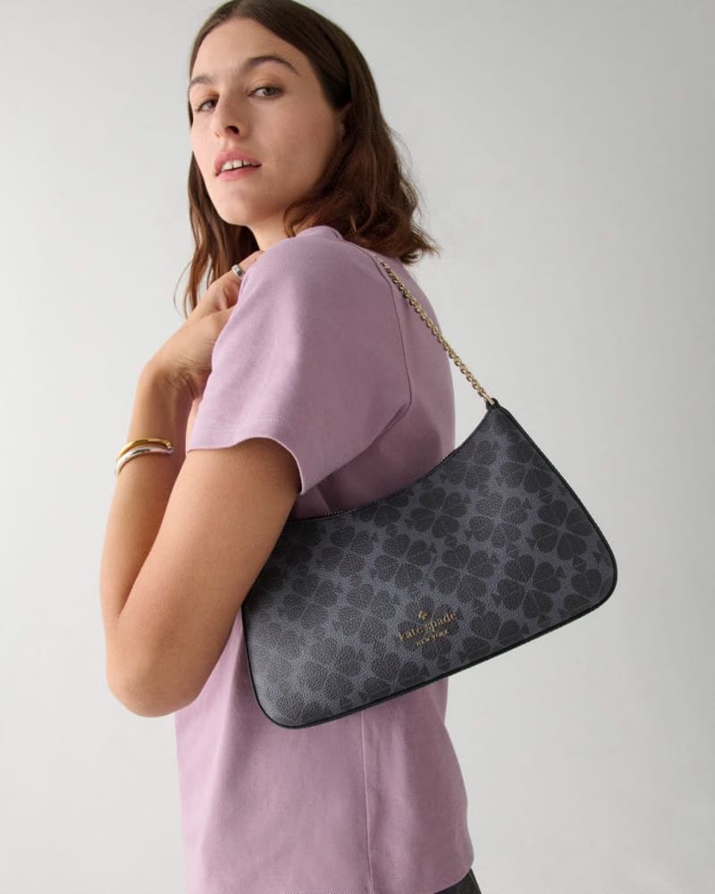 KateSpade Margot Spade Flower Convertible Shoulder Bag Black