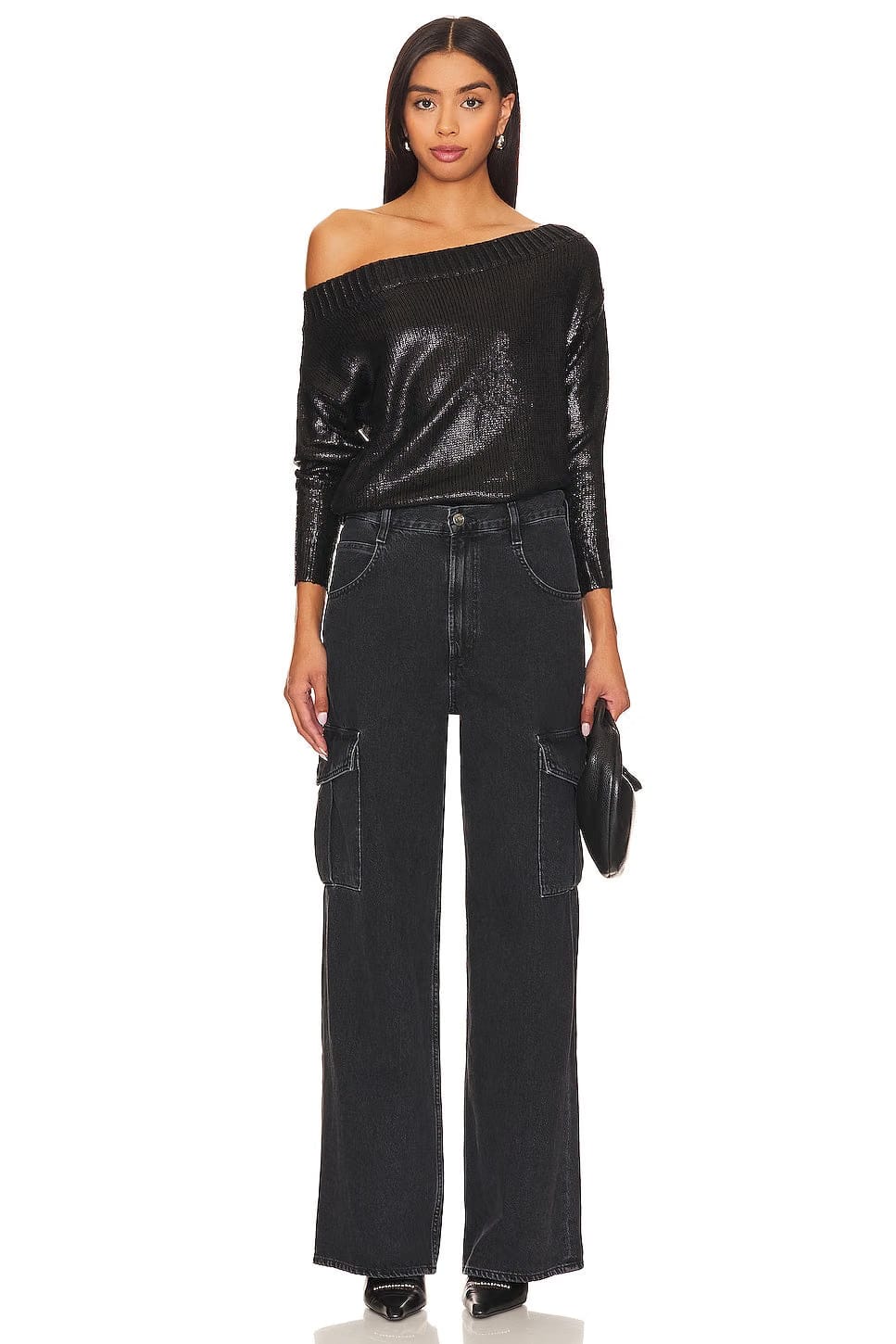 superdown Marla Sweater in Black Metallic