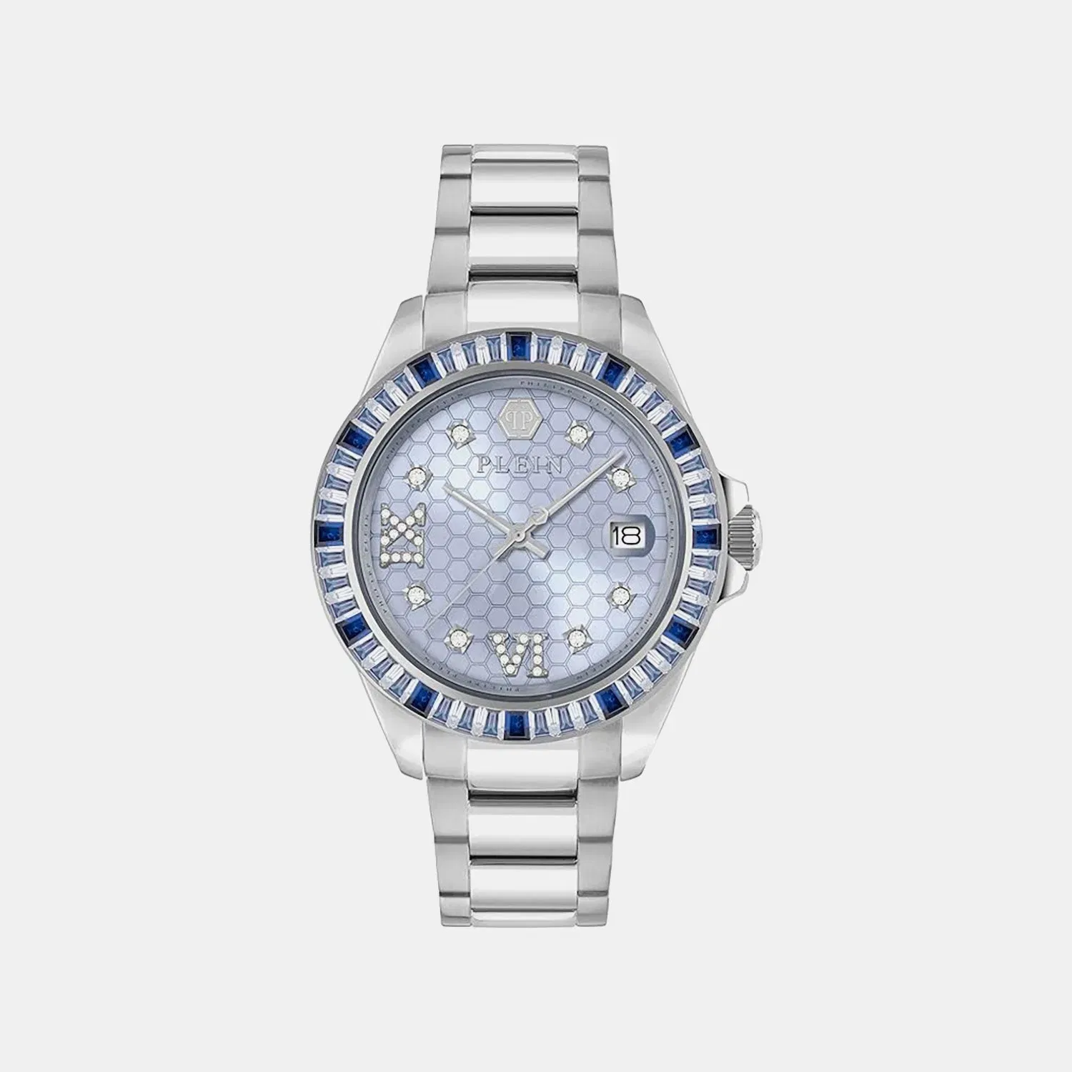 Philipp Plein Lady Empire Unisex Quartz Blue Dial Analog Stainless Steel Watch Pw2Fa0125