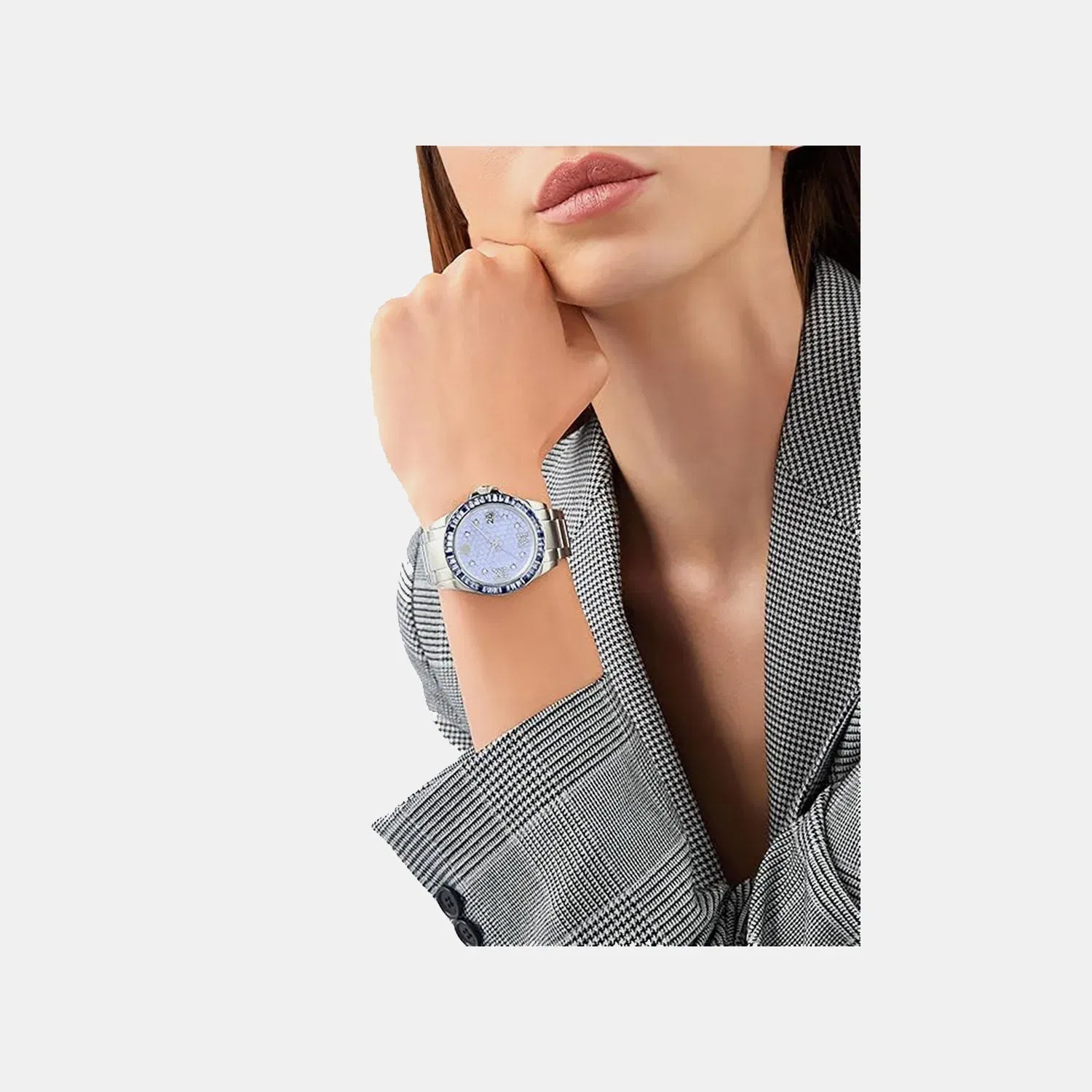 Philipp Plein Lady Empire Unisex Quartz Blue Dial Analog Stainless Steel Watch Pw2Fa0125