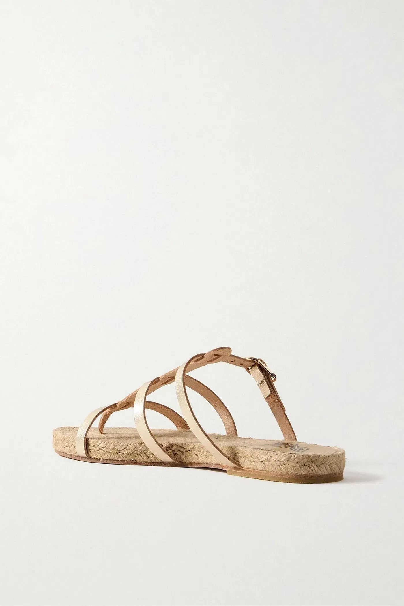 Ancient Greek Sandals X Castaer Milos Metallic Leather Sandals Platinum Women's