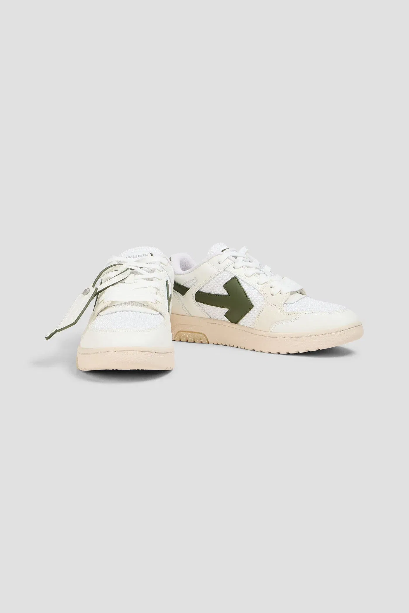 Off-White Out Of Office Mesh And Leather Sneakers White
