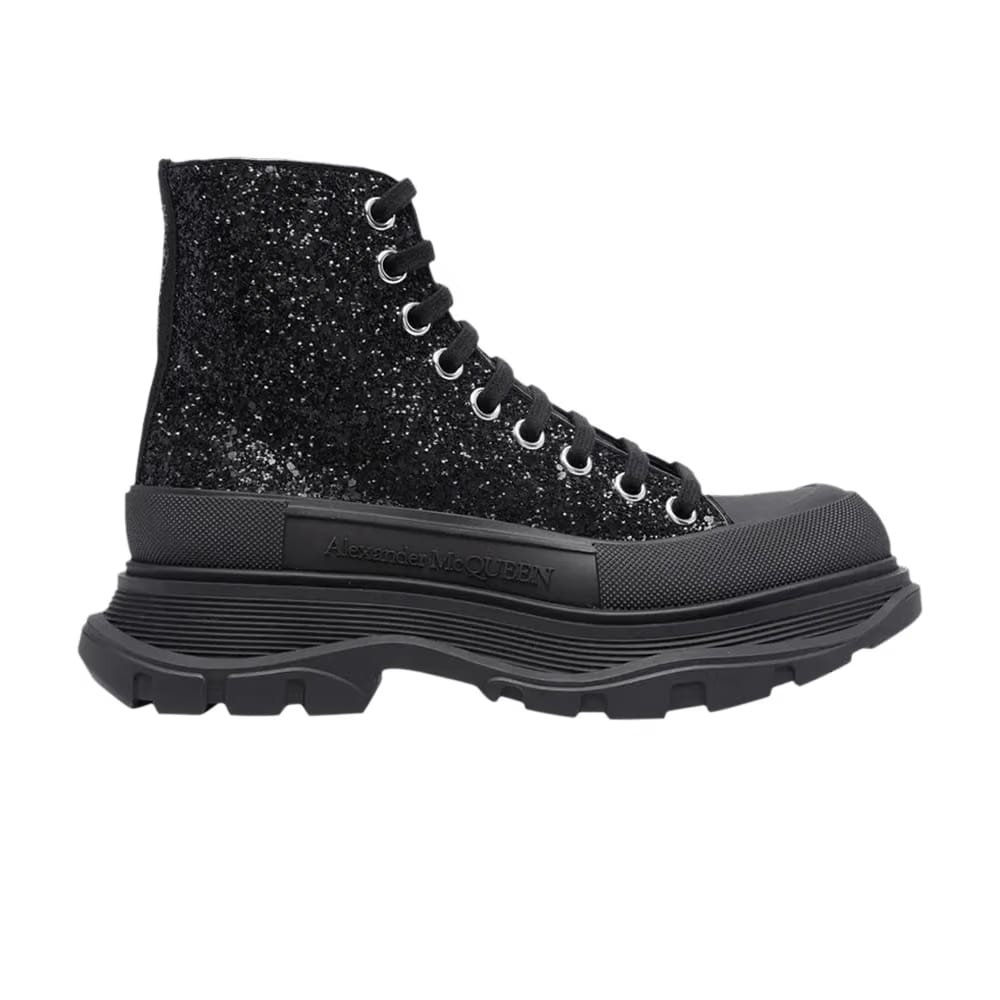 Alexander McQueen Wmns Tread Slick High 'Black Glitter'