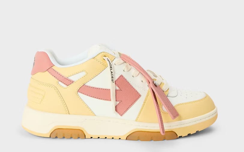 OFF WHITE Men's Out Of Office Classic Trainers, Trademark Branding 'Sand'