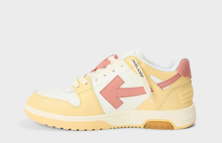 OFF WHITE Men's Out Of Office Classic Trainers, Trademark Branding 'Sand'