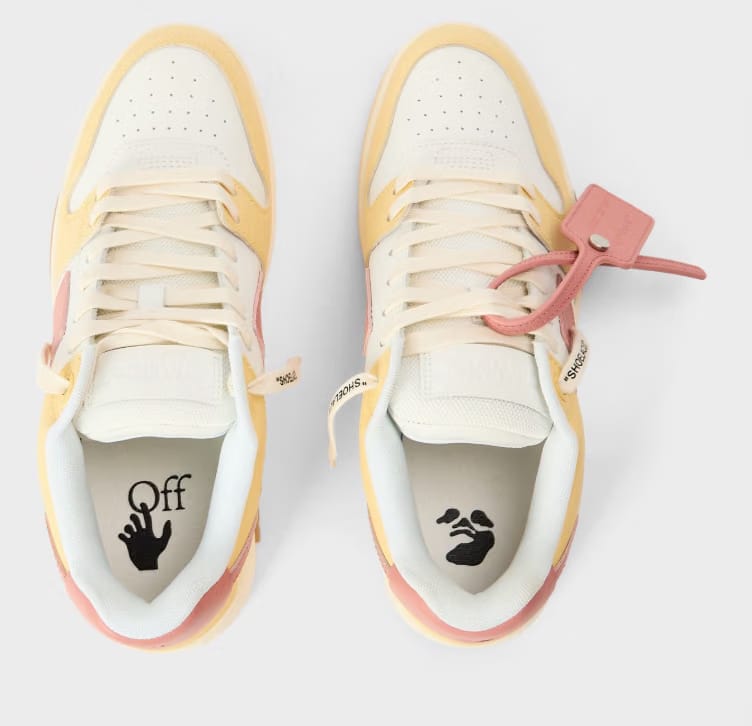 OFF WHITE Men's Out Of Office Classic Trainers, Trademark Branding 'Sand'