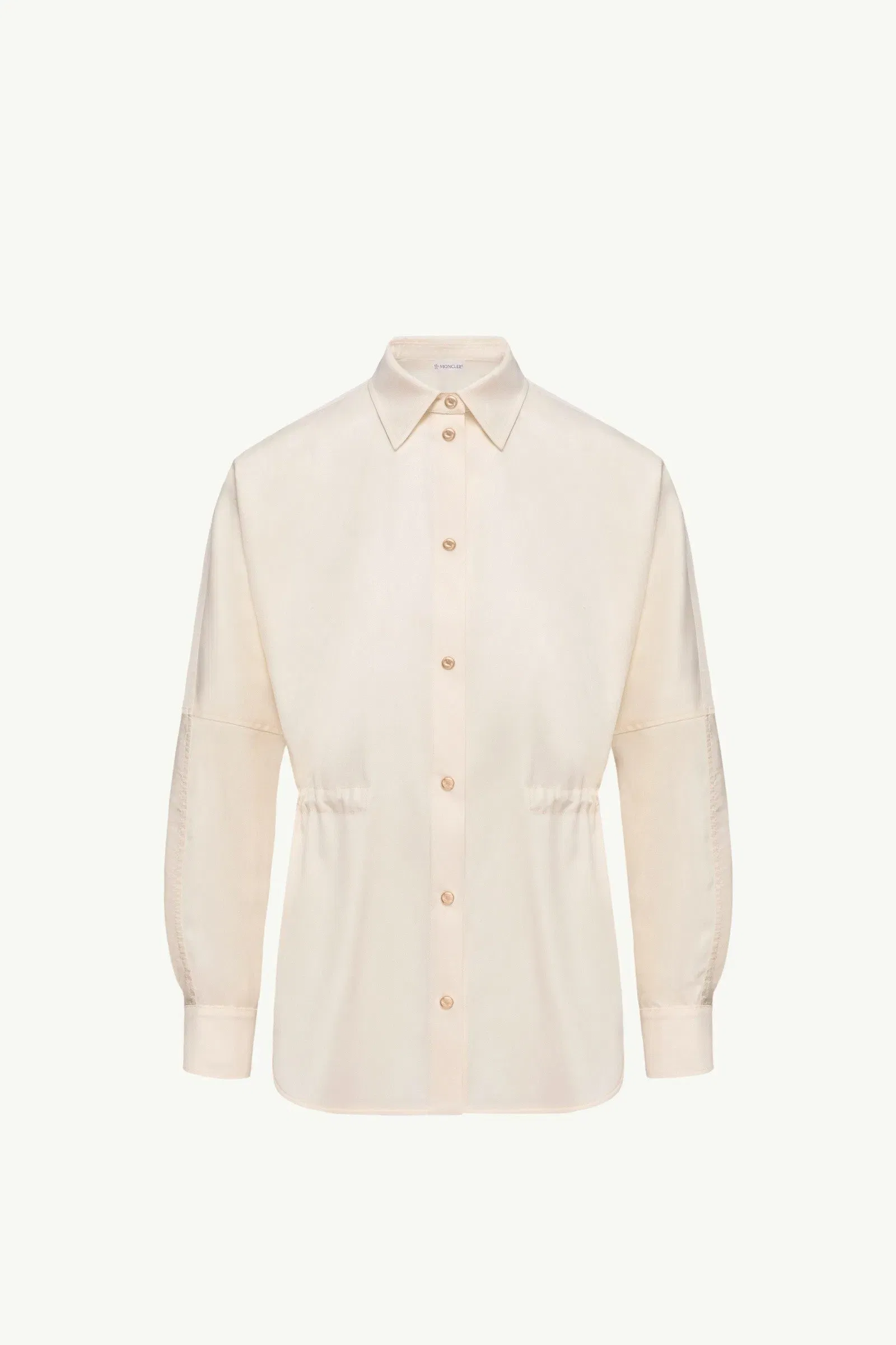 Moncler Wool Long Sleeve Shirt White Ivory White Ivory