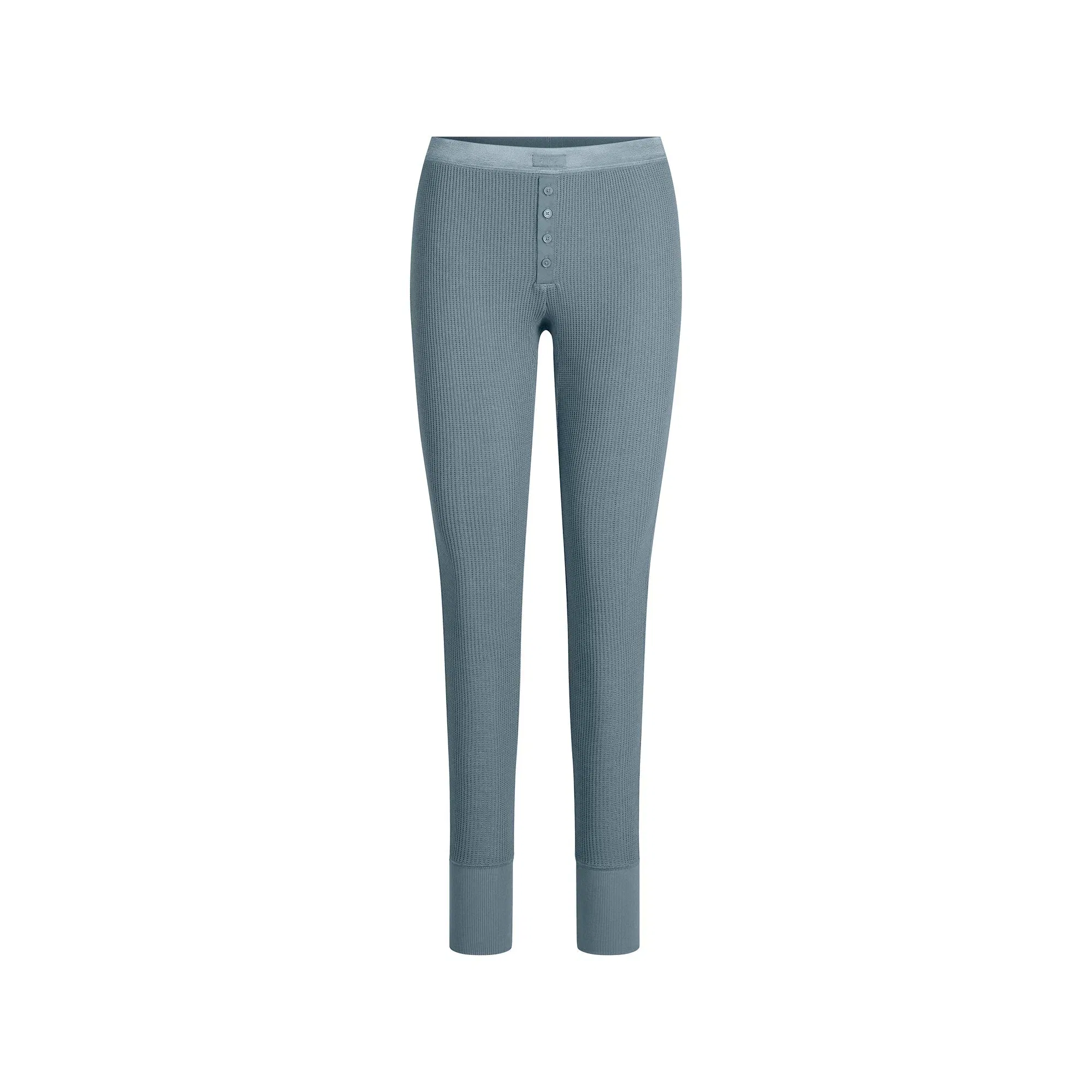 HEAVY WAFFLE BUTTON FRONT LEGGING | ZIRCON