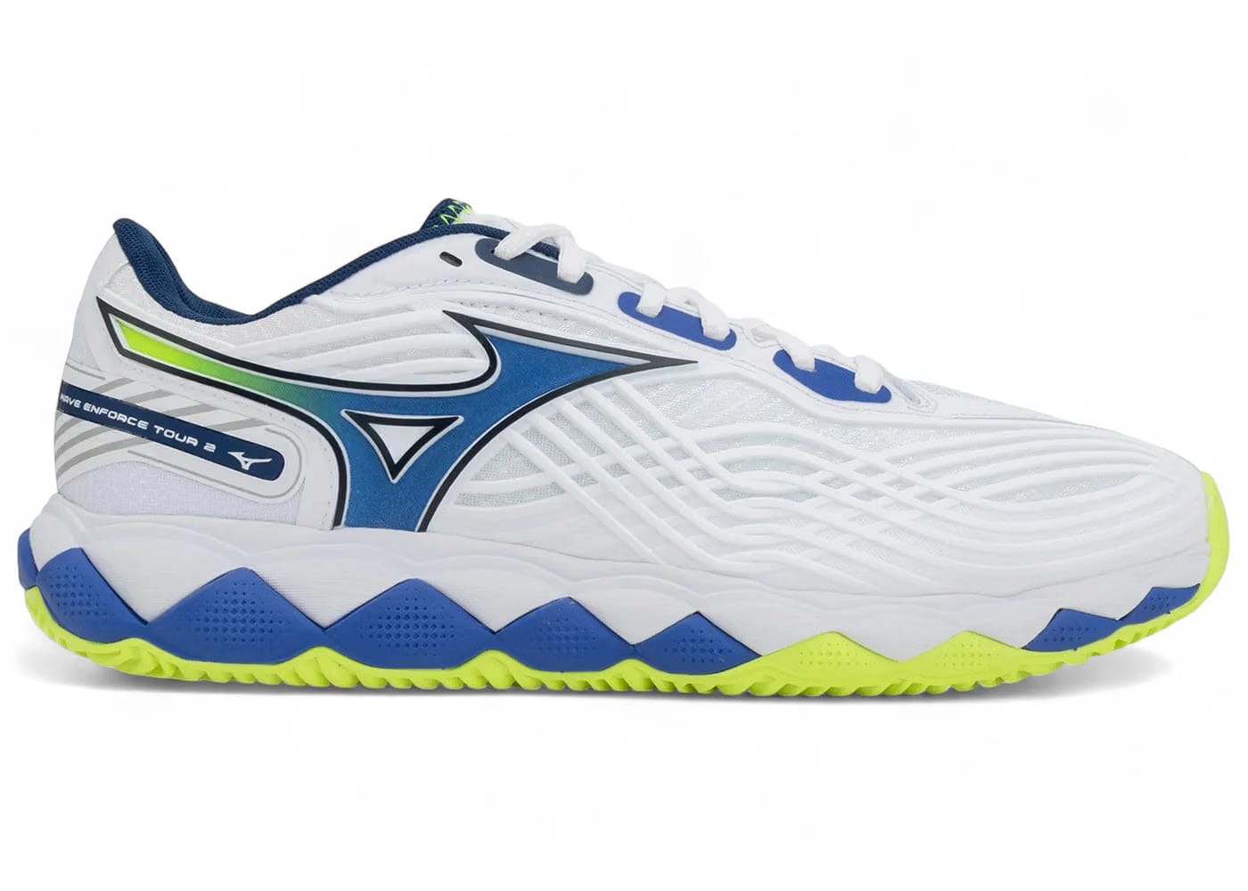 Mizuno Wave Enforce Tour 2 Cc White Dazzling Blue Lightning