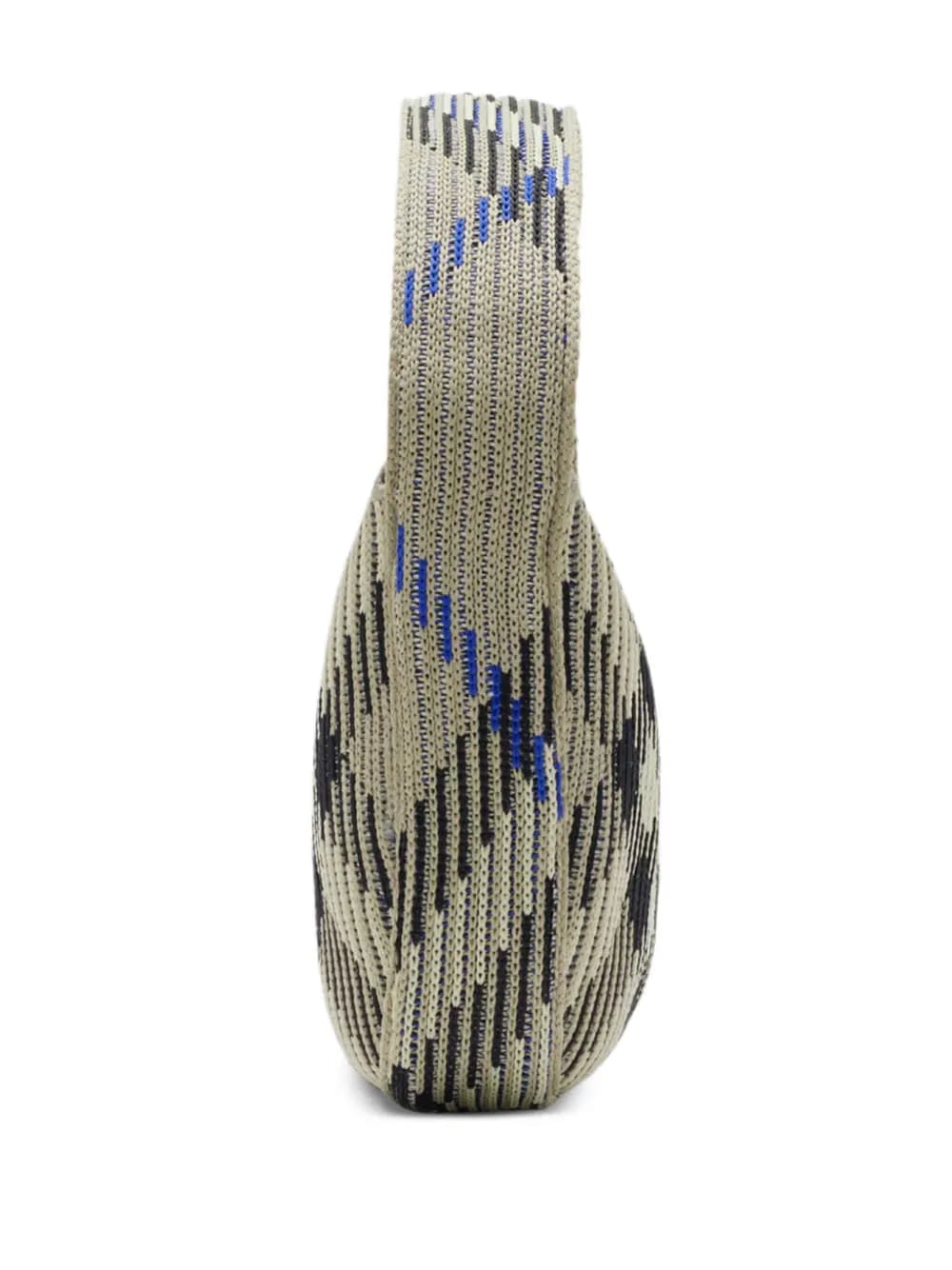Check mini knitted bag