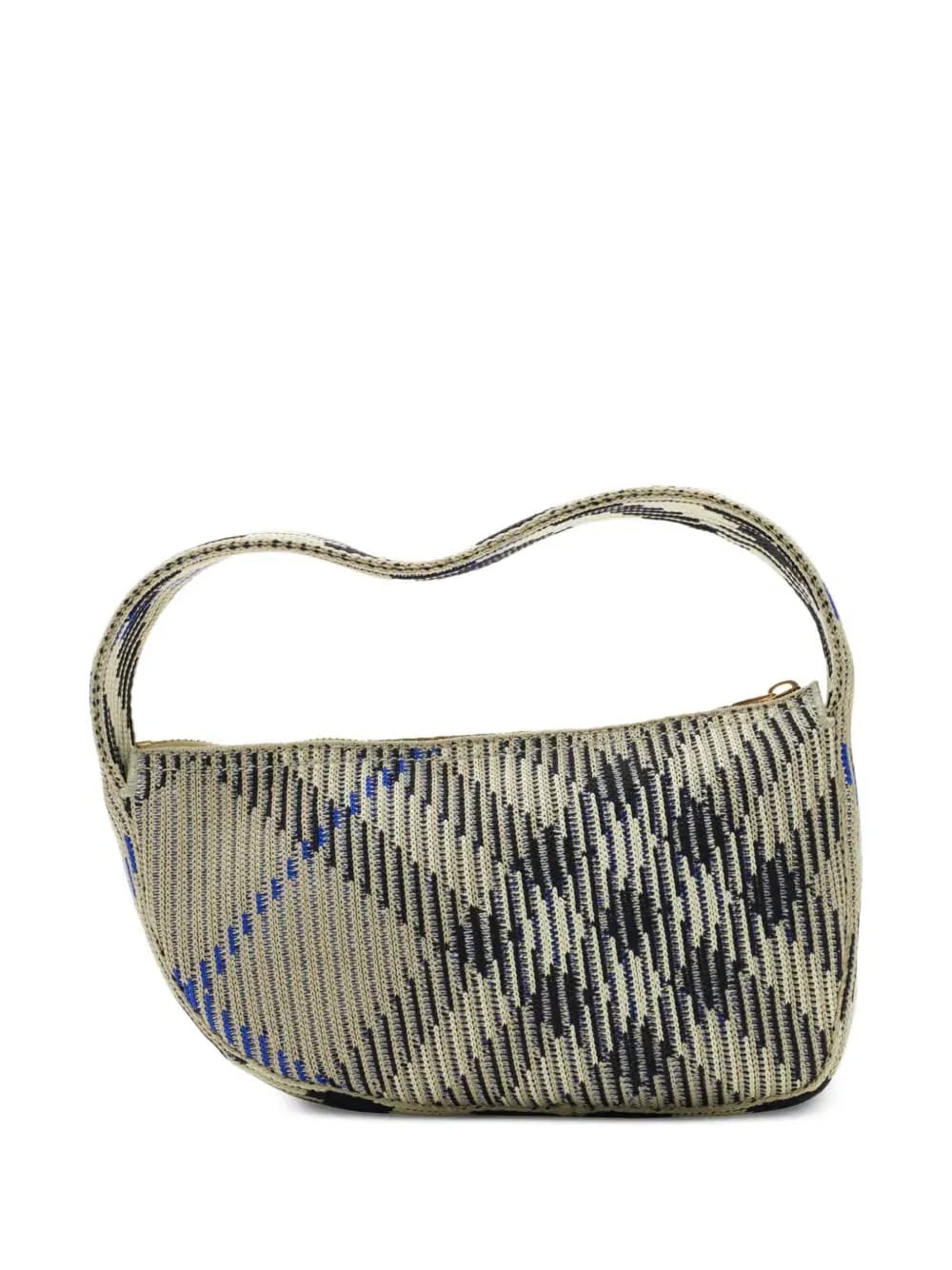 Check mini knitted bag