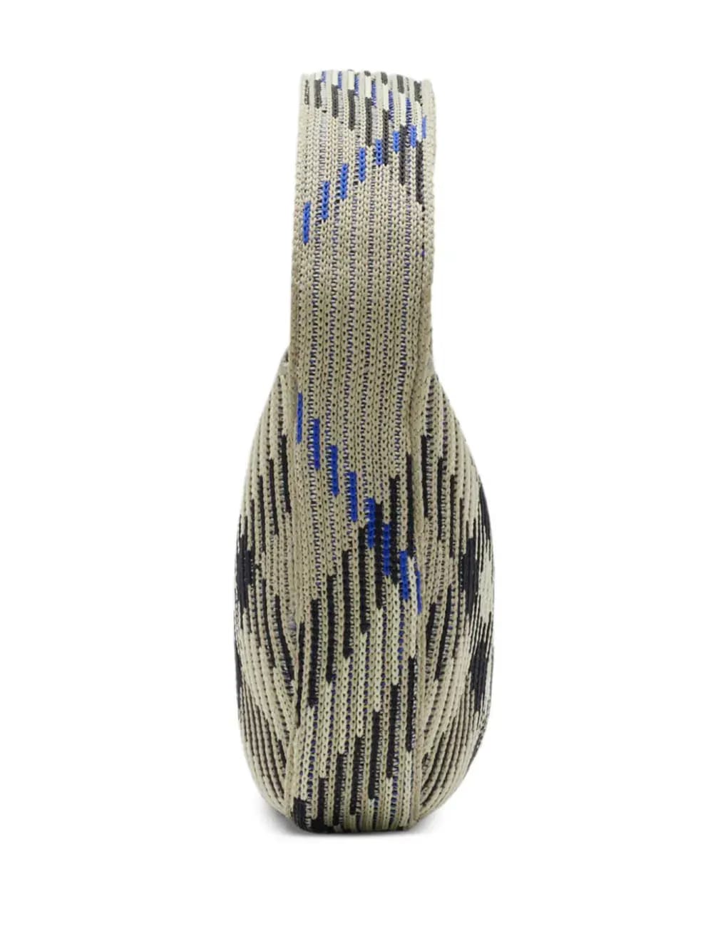 Check mini knitted bag