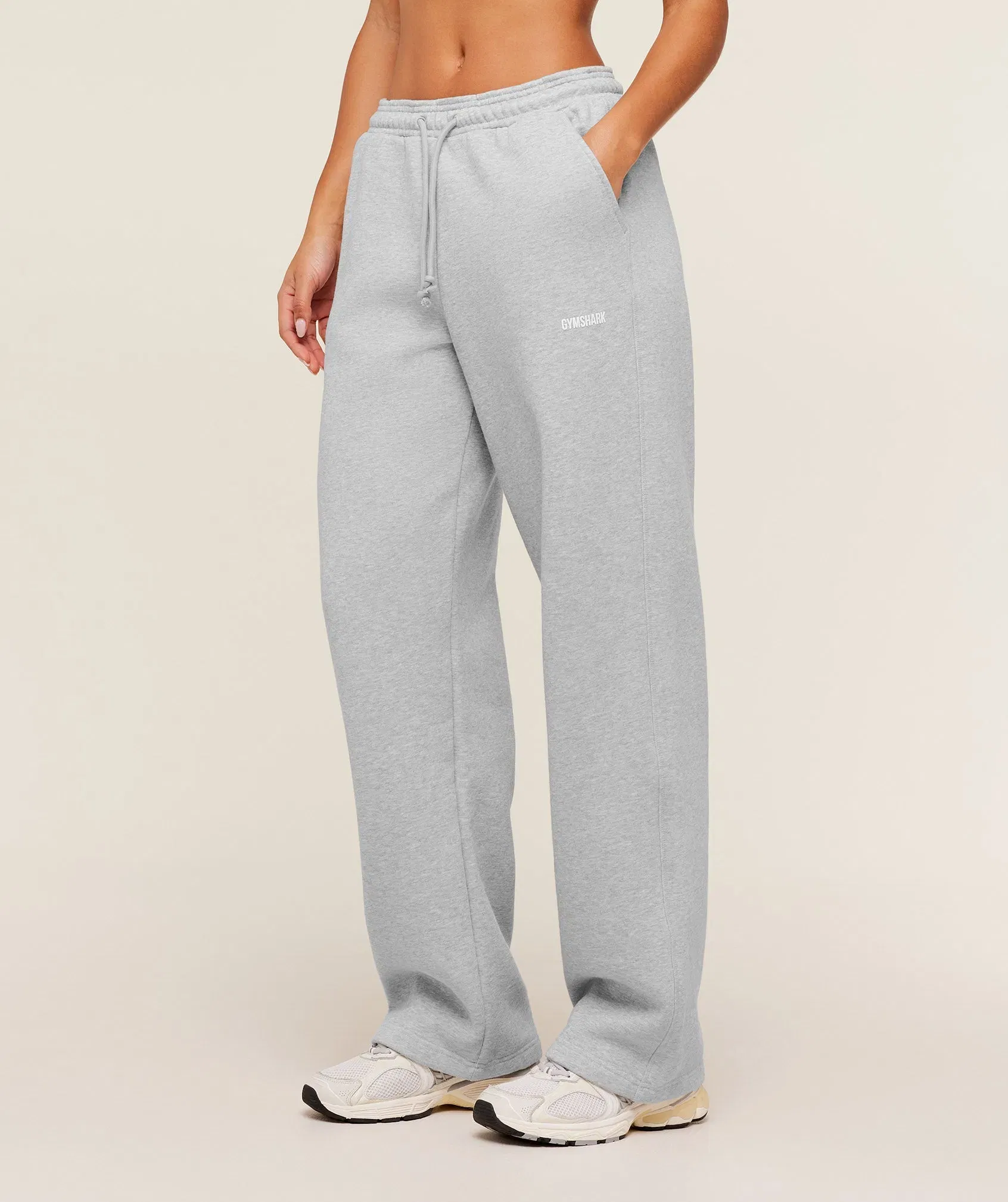 Gymshark Cosy Luxe Straight Leg Tall Joggers - Bros Soft Grey Marl