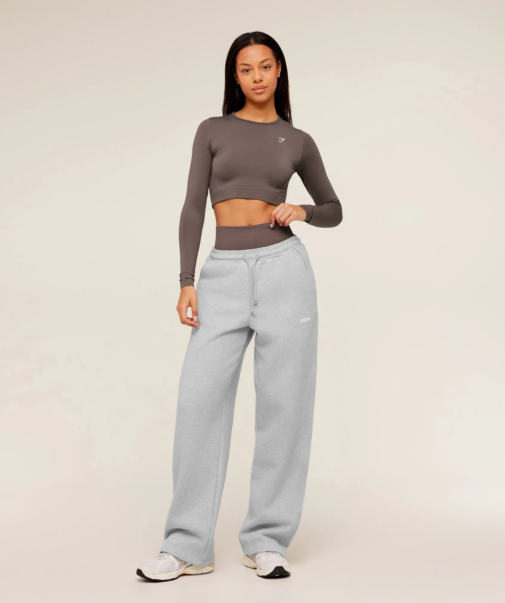Gymshark Cosy Luxe Straight Leg Tall Joggers - Bros Soft Grey Marl