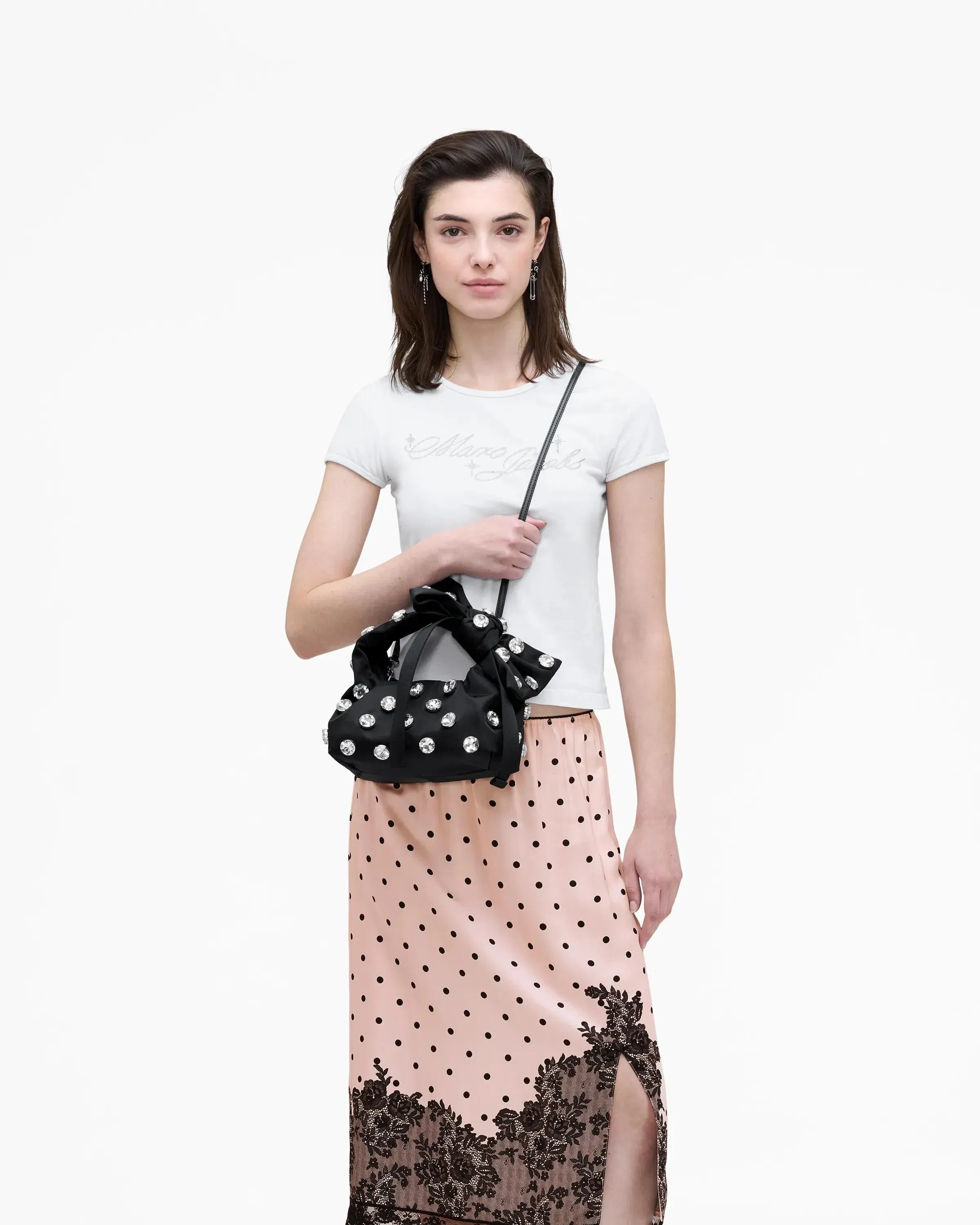 The Gem Nylon Bow Mini Sack Bag