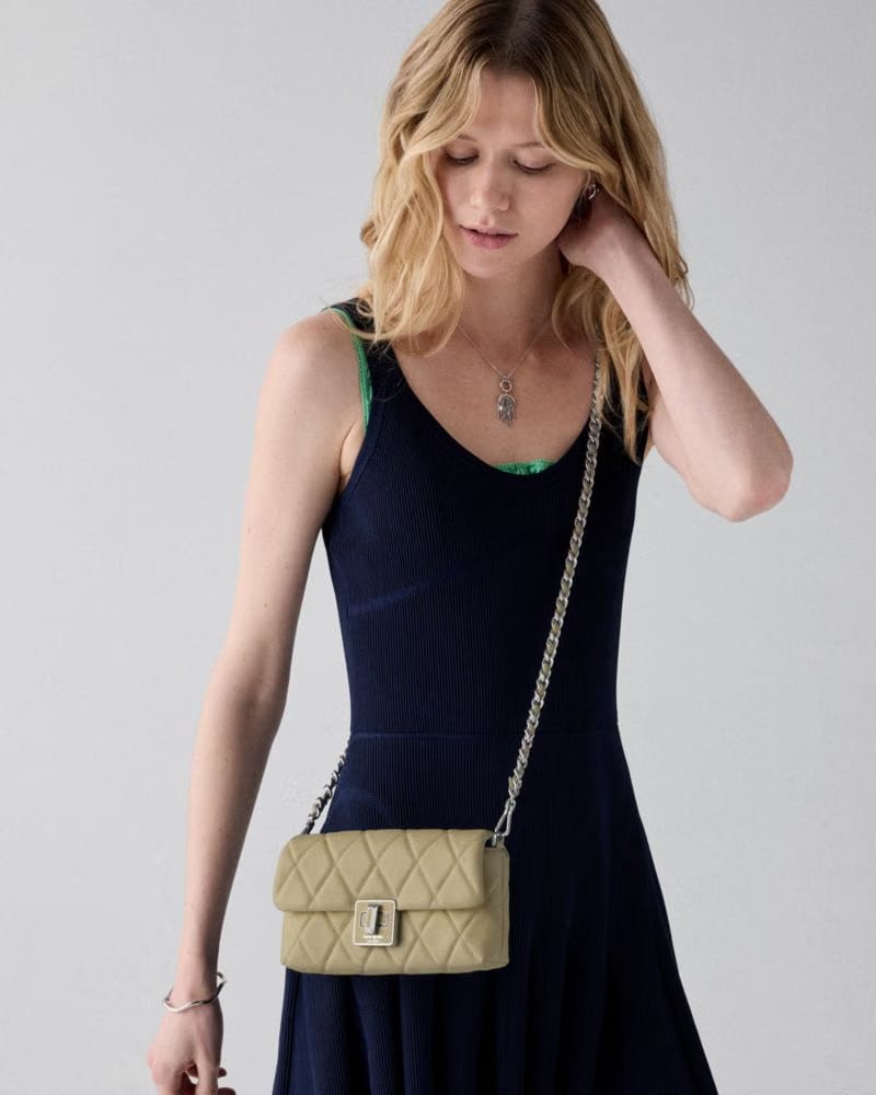KateSpade Carey Quilted Mini Crossbody Elm