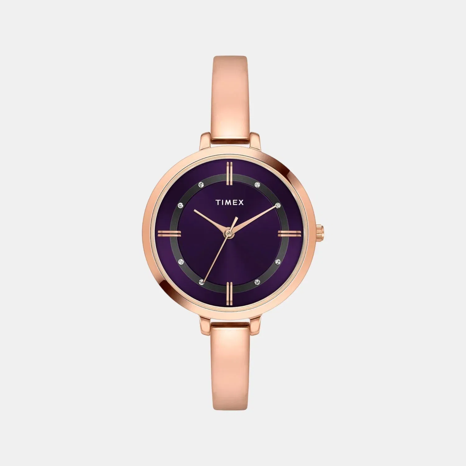Timex Women Quartz Purple Dial Analog Brass Watch Twel12824-Ex