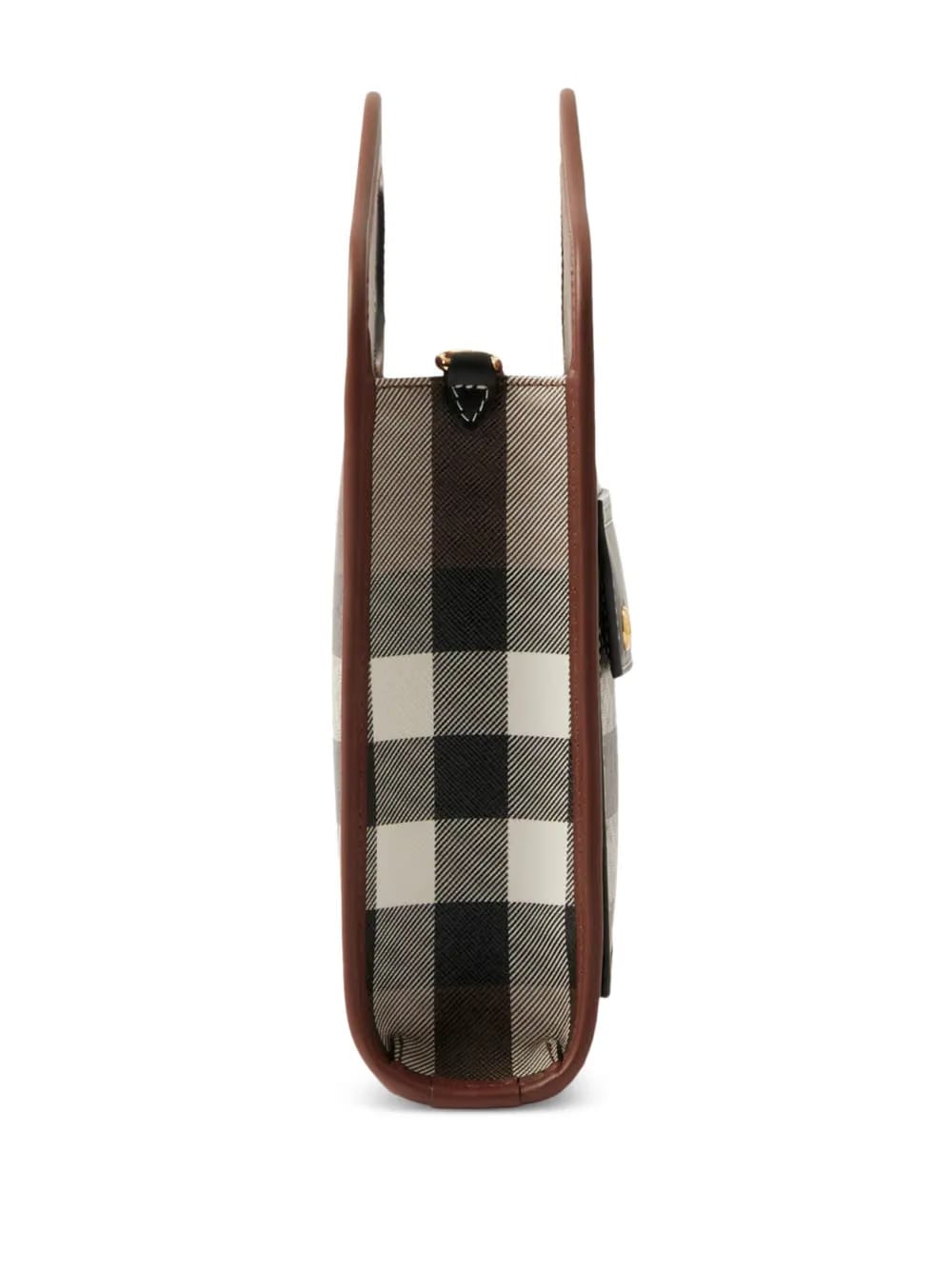 mini checkered leather tote bag
