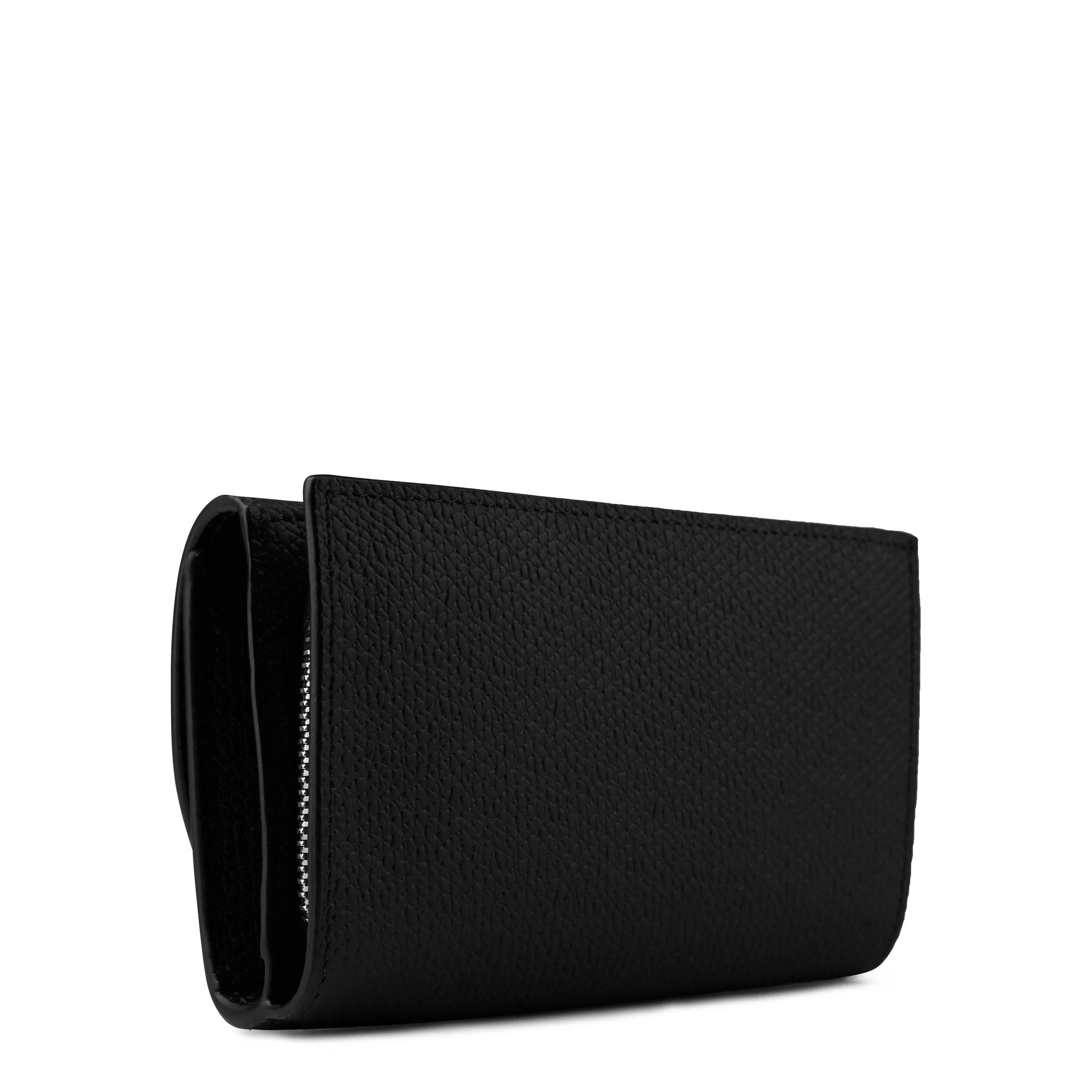 Logo Calfskin Le Roseau Foldover Wallet