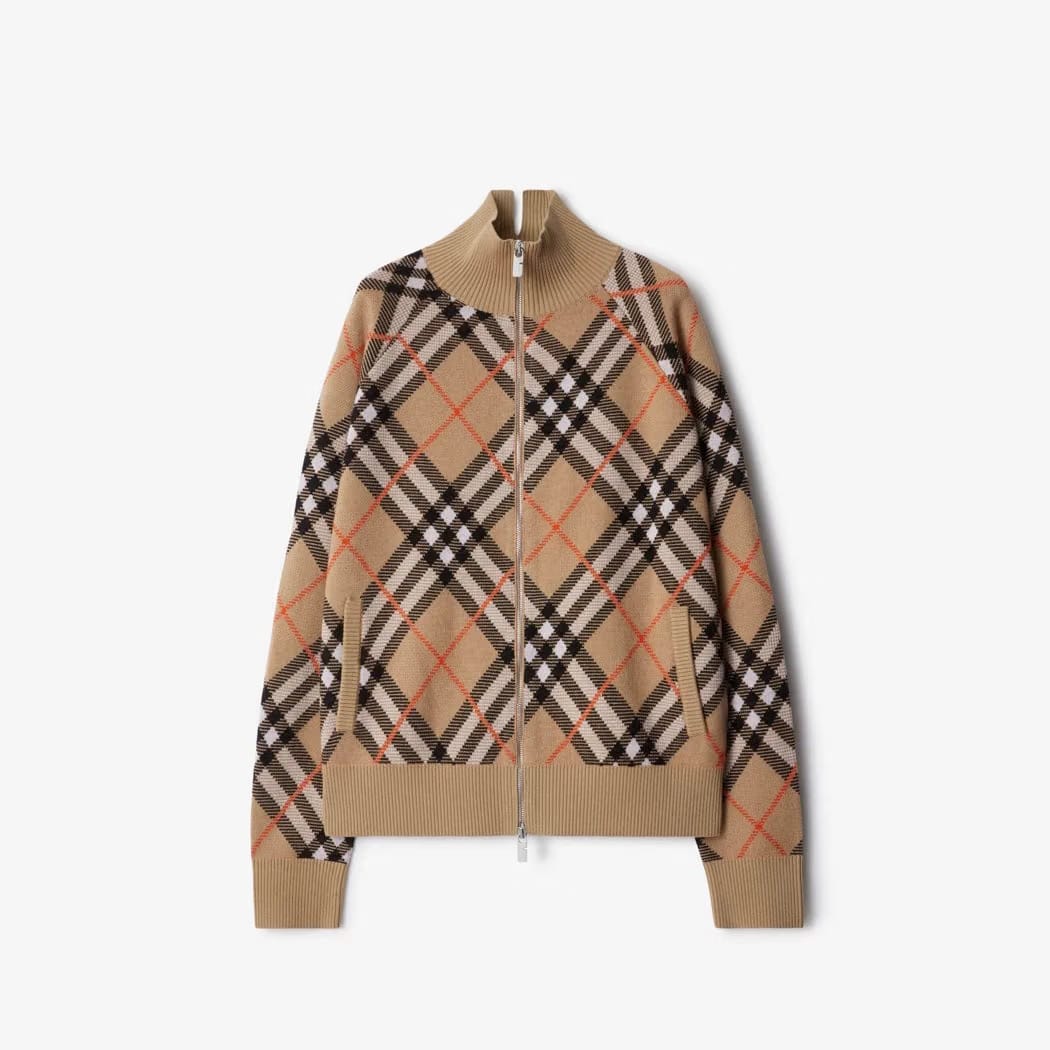 Check Wool Mohair Blend Jacket