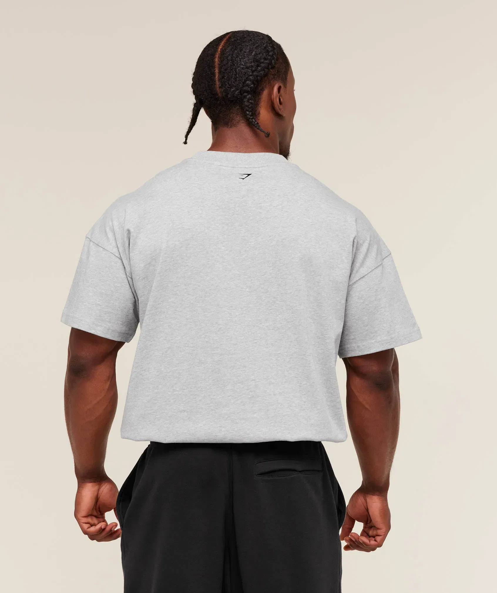 Gymshark Fade Graphic T-Shirt - Light Grey Core Marl