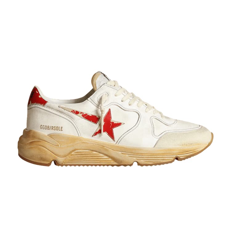 Golden Goose Running Sole White Red