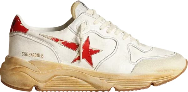Golden Goose Running Sole White Red