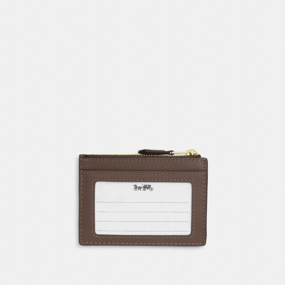 Mini Skinny Id Case In Signature Jacquard With Floral Embroidery