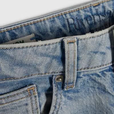 Blue Mid Rise Mom Sculpt Jeans
