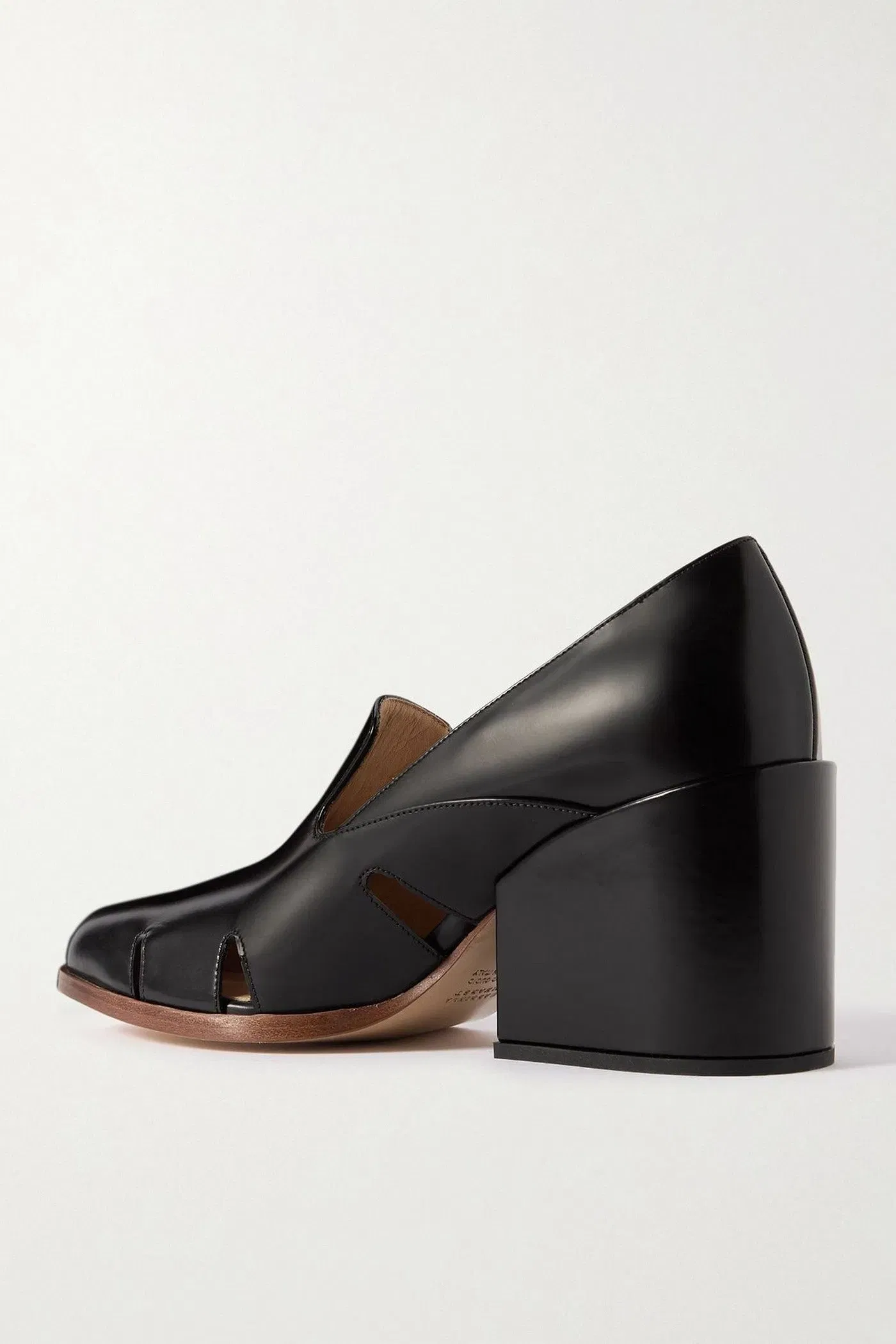 Gabriela Hearst Eliza Cutout Leather Pumps Black Women's