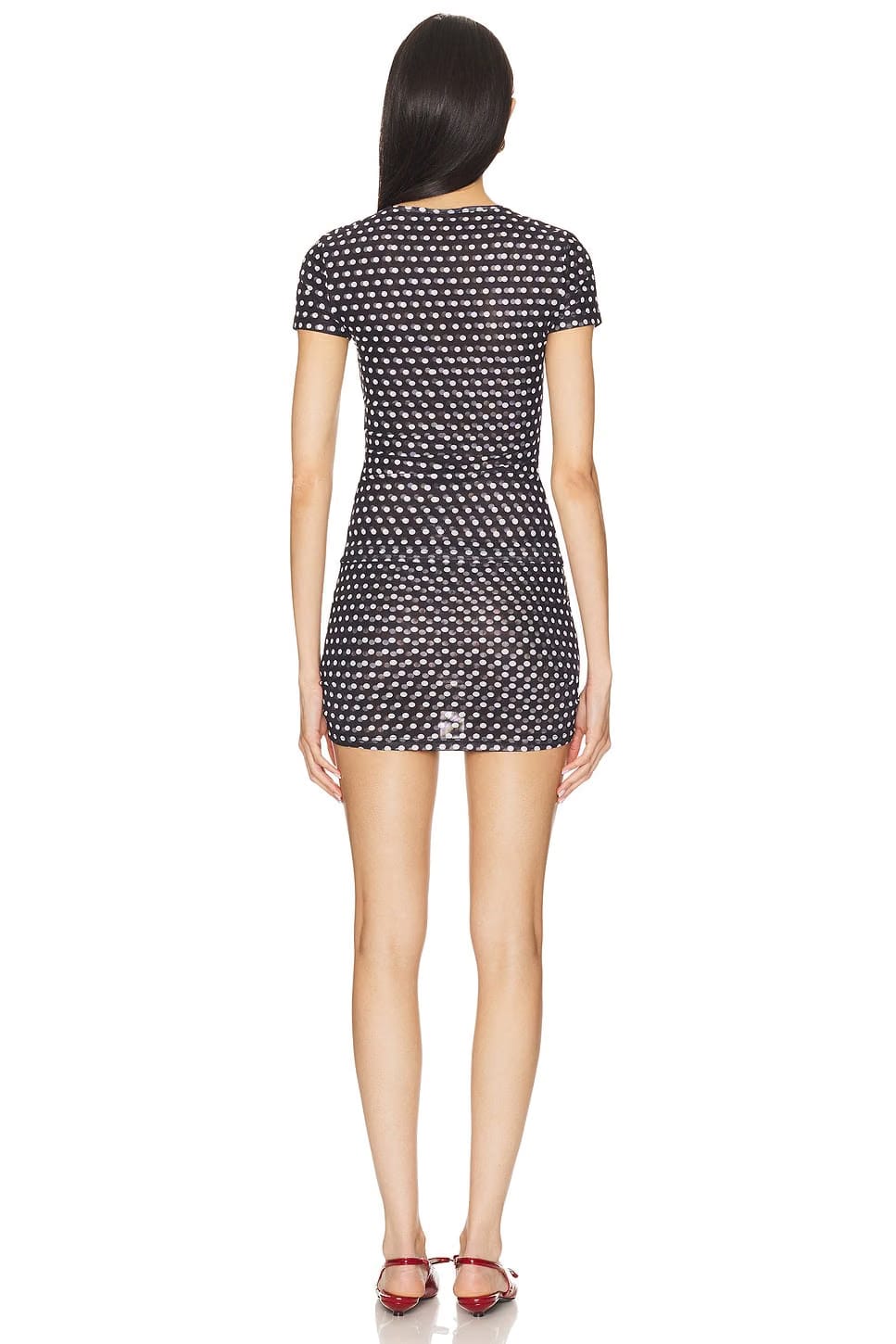 superdown Bay Skirt Set in Black & White Dot