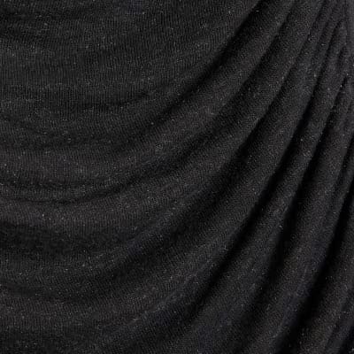 Grey Long Sleeve Drape Layered Top