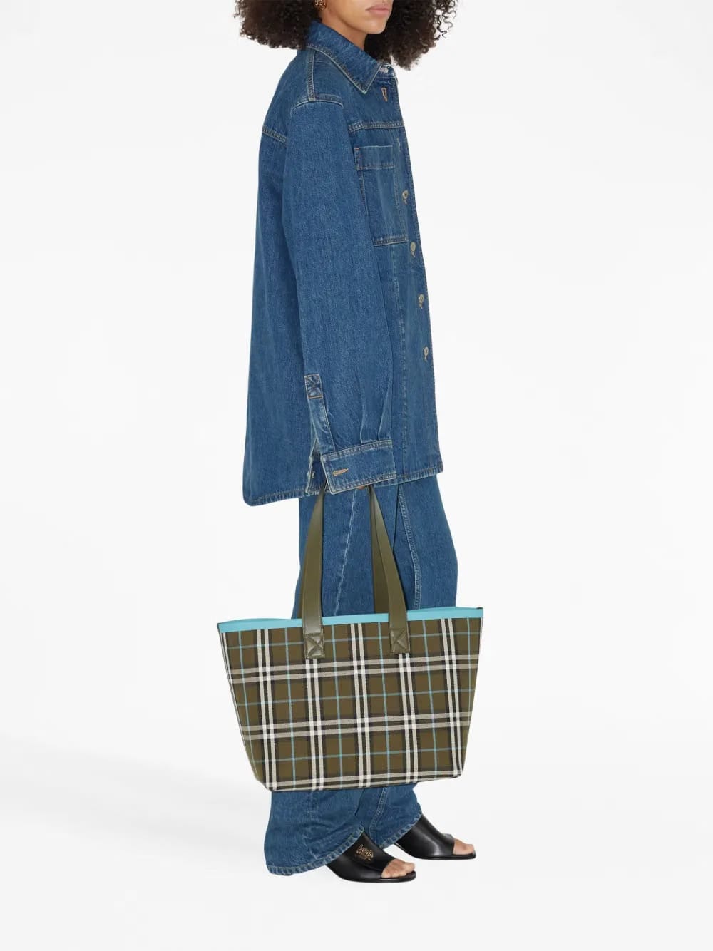 medium London Vintage check-print tote bag