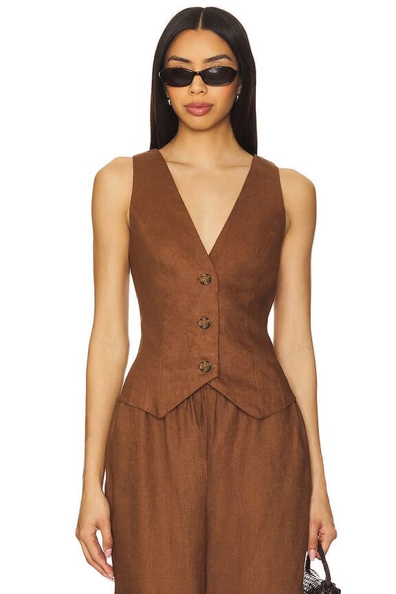 Lovers and Friends Asa Vest in Chocolate