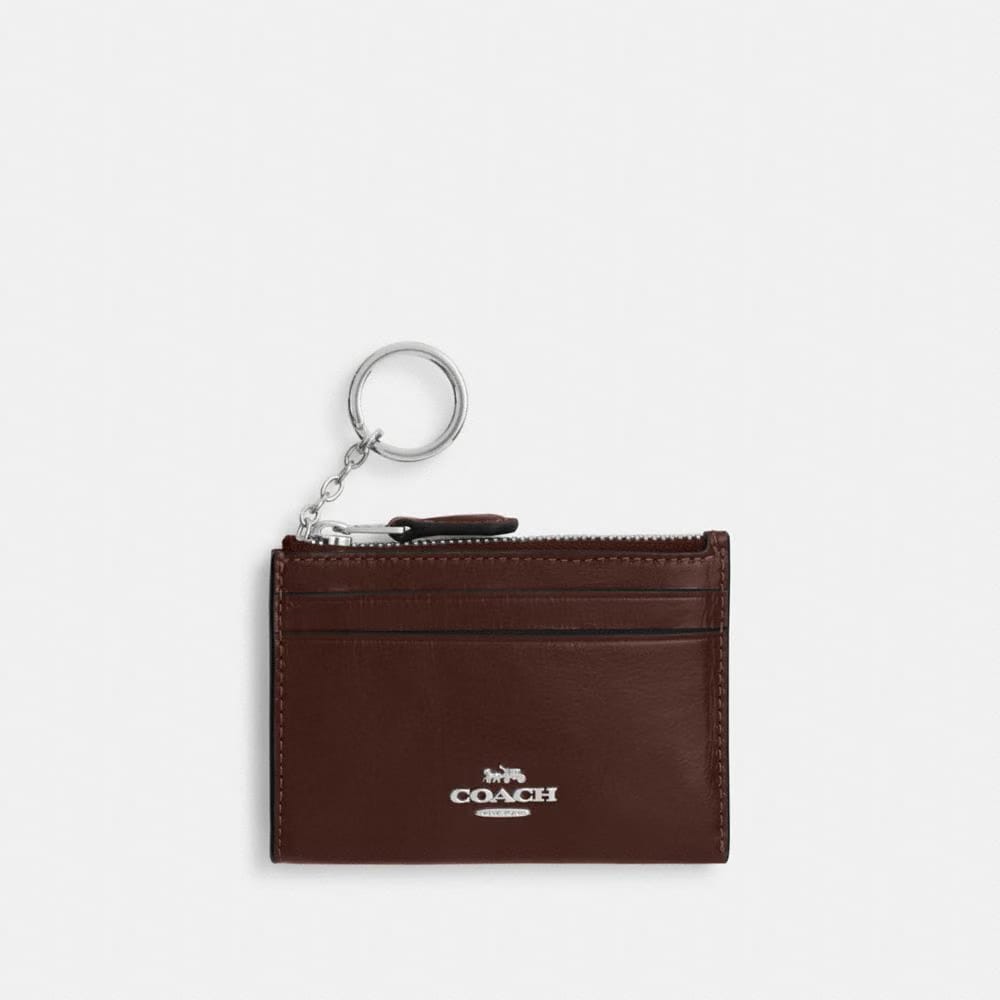 Coach Mini Skinny Id Case Silver Maple