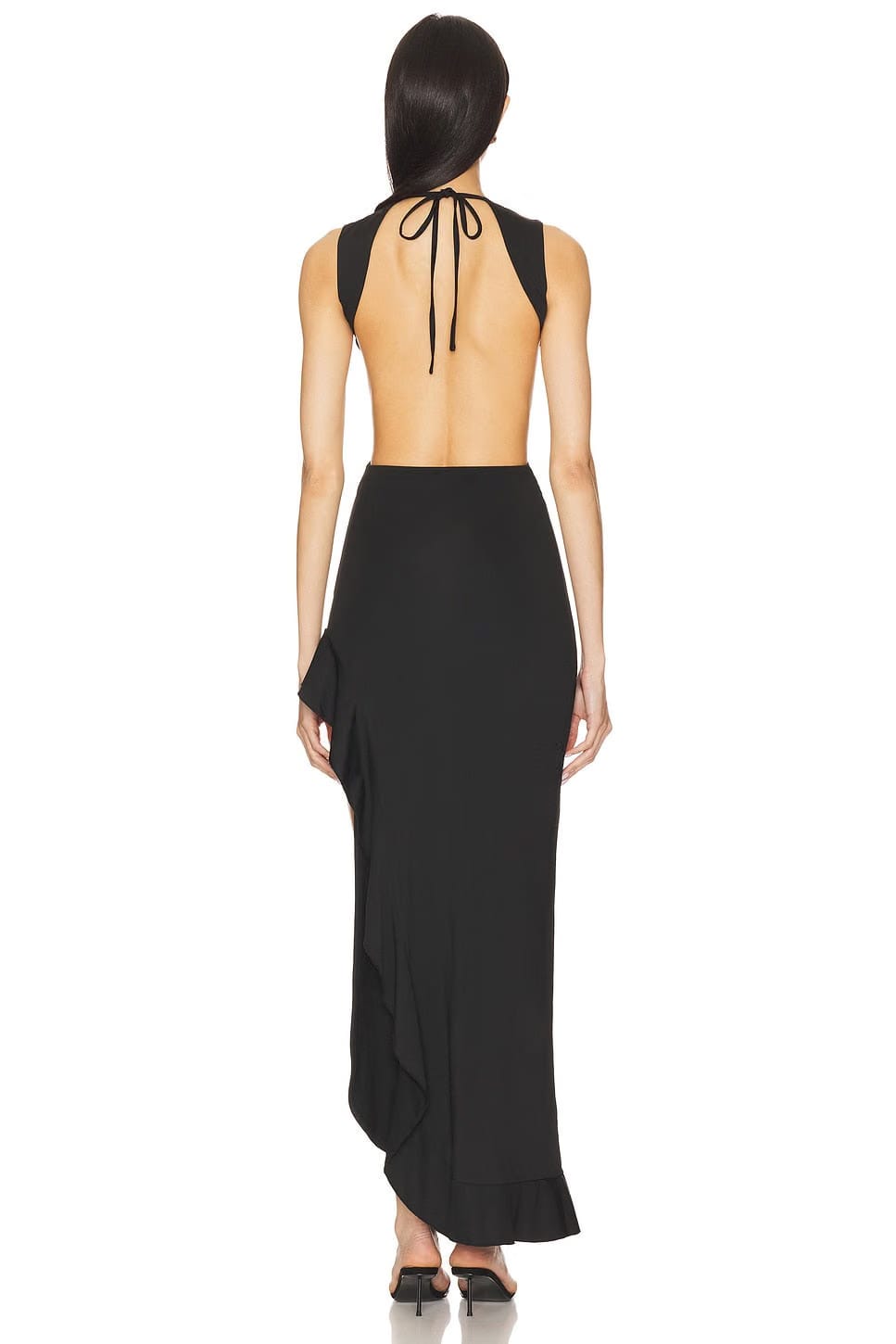 superdown Frany Backless Maxi Dress in Black
