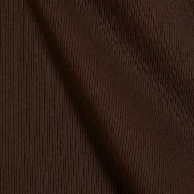 Brown Cotton Fitted Top