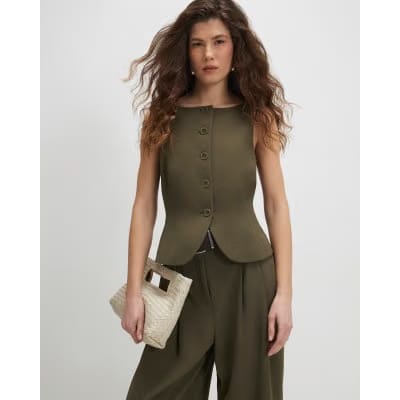Green Fitted Waistcoat