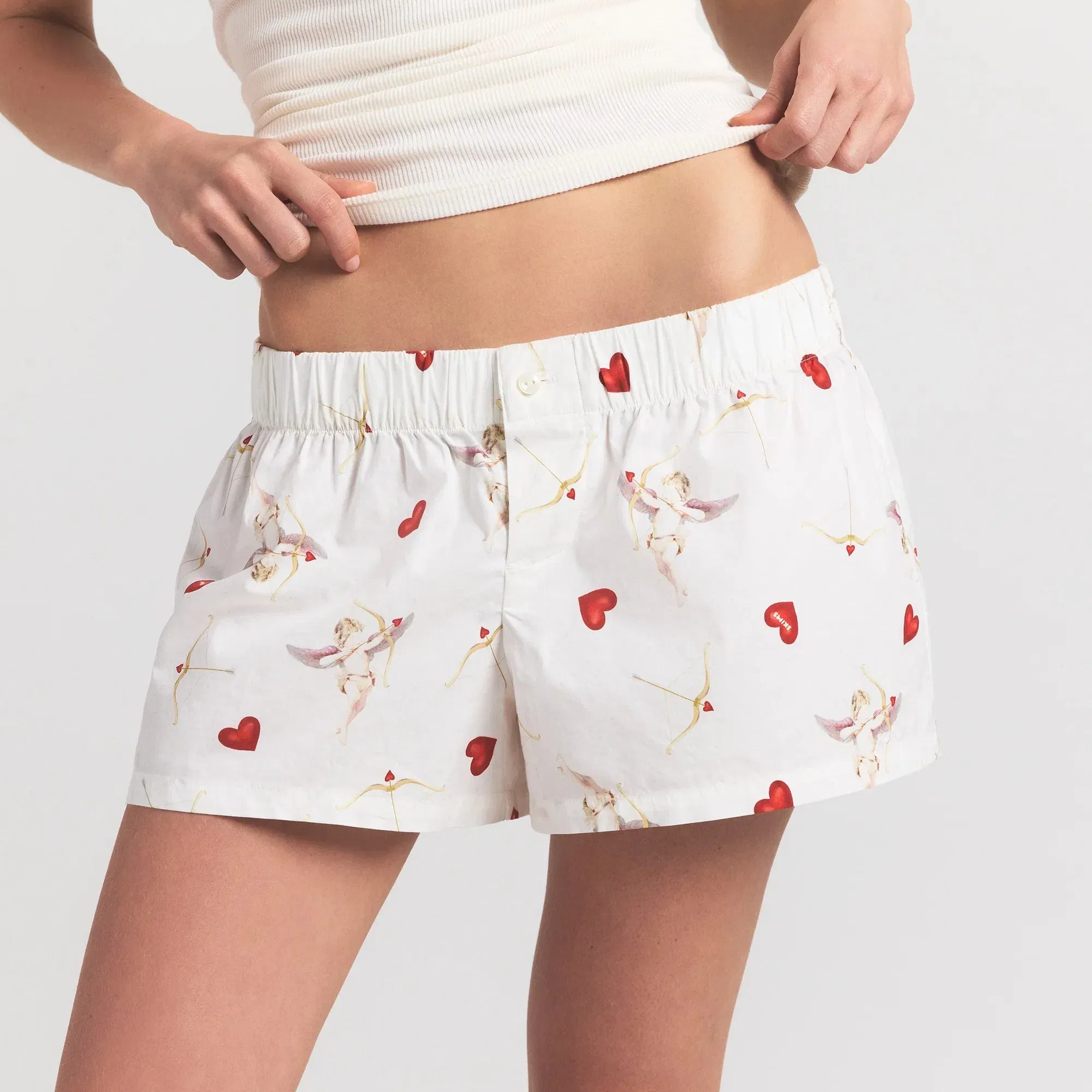 COTTON POPLIN BOXER SLEEP SET | MARBLE CHERUB PRINT