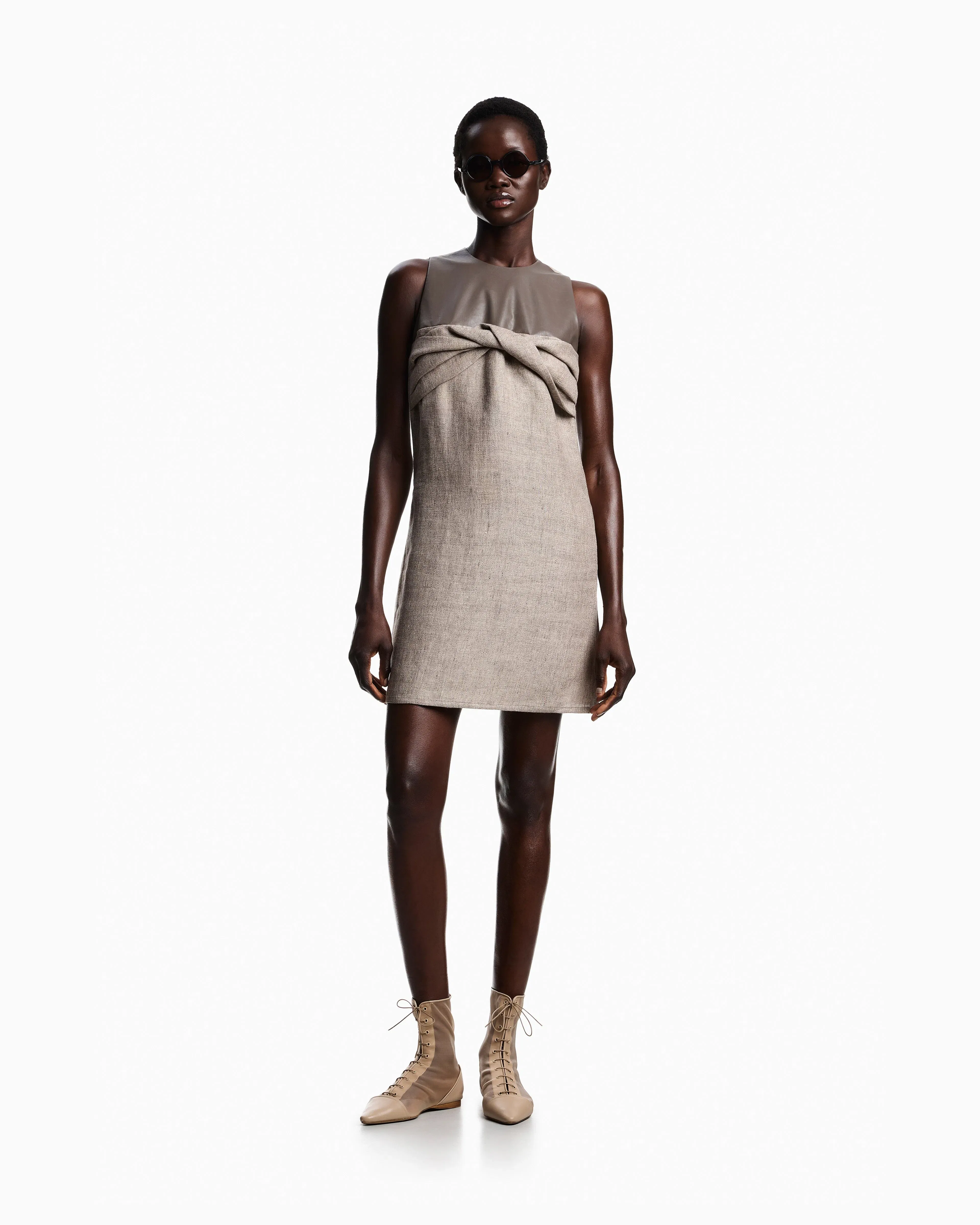 Emporio Armani Heavy linen canvas dress