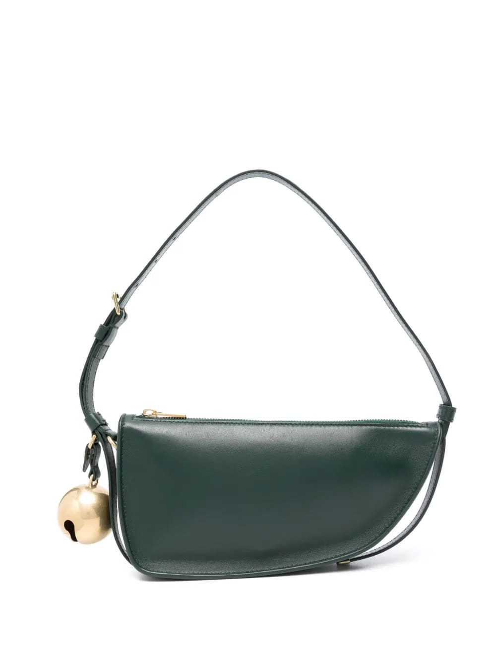 charm-detail leather shoulder bag